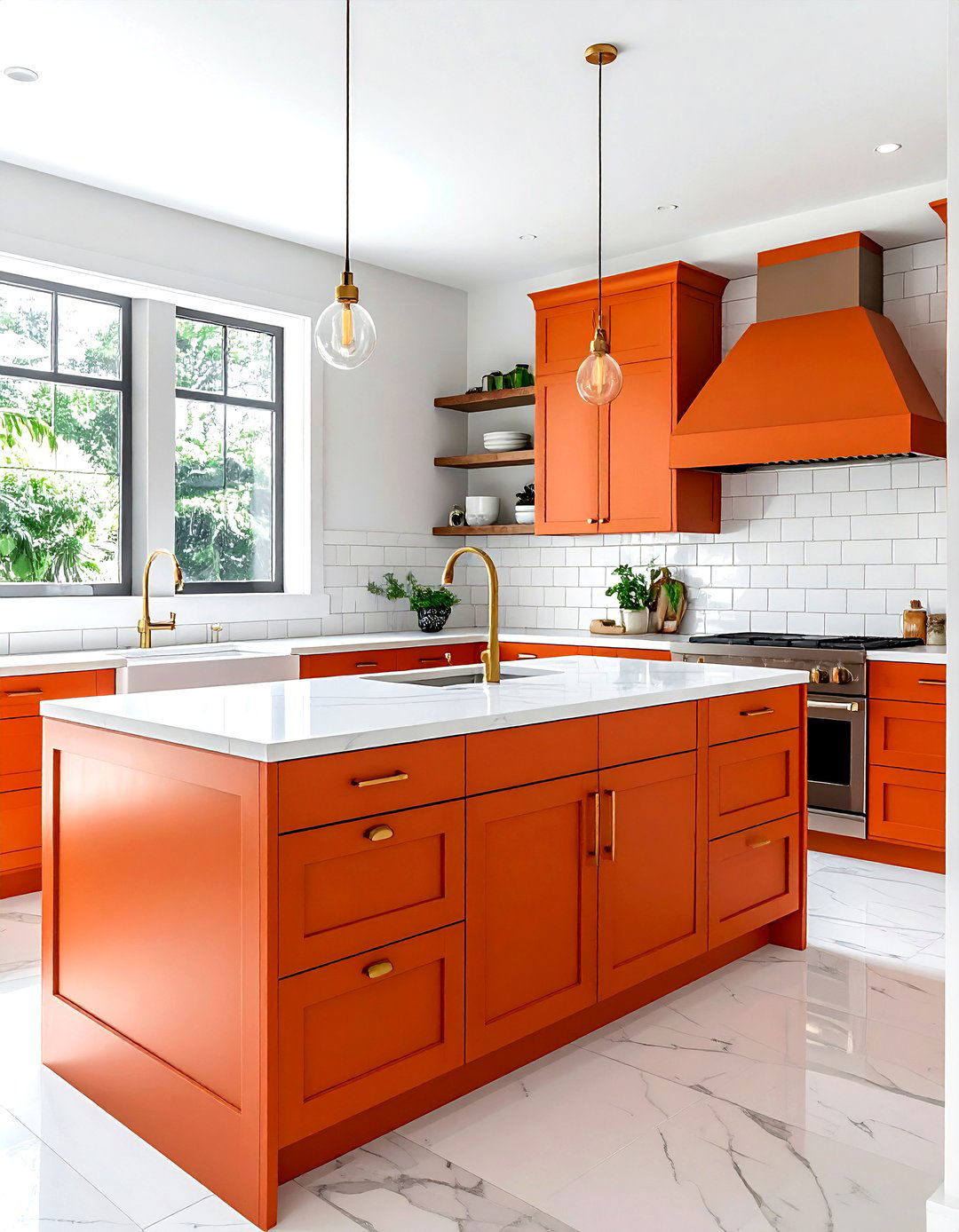 Burnt orange kitchen cabinets - 30 burnt orange decor ideas