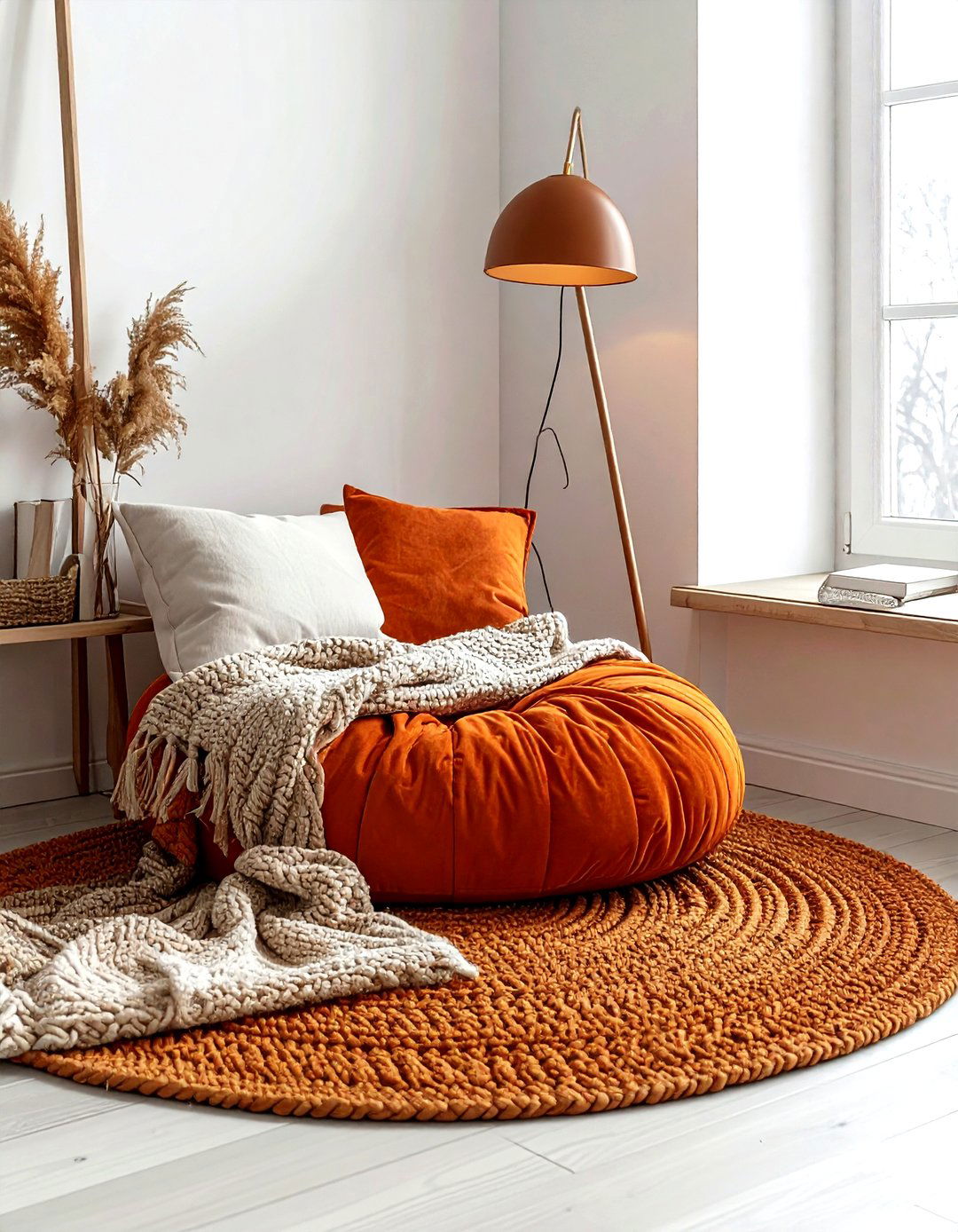 Burnt orange reading nook - 30 burnt orange decor ideas