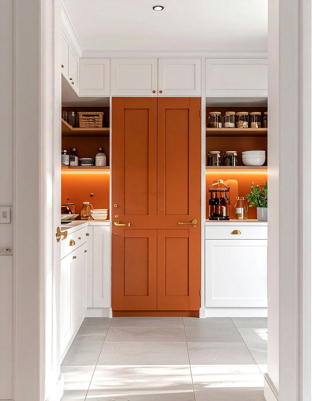 Burnt sienna pantry - 30 rust kitchen ideas