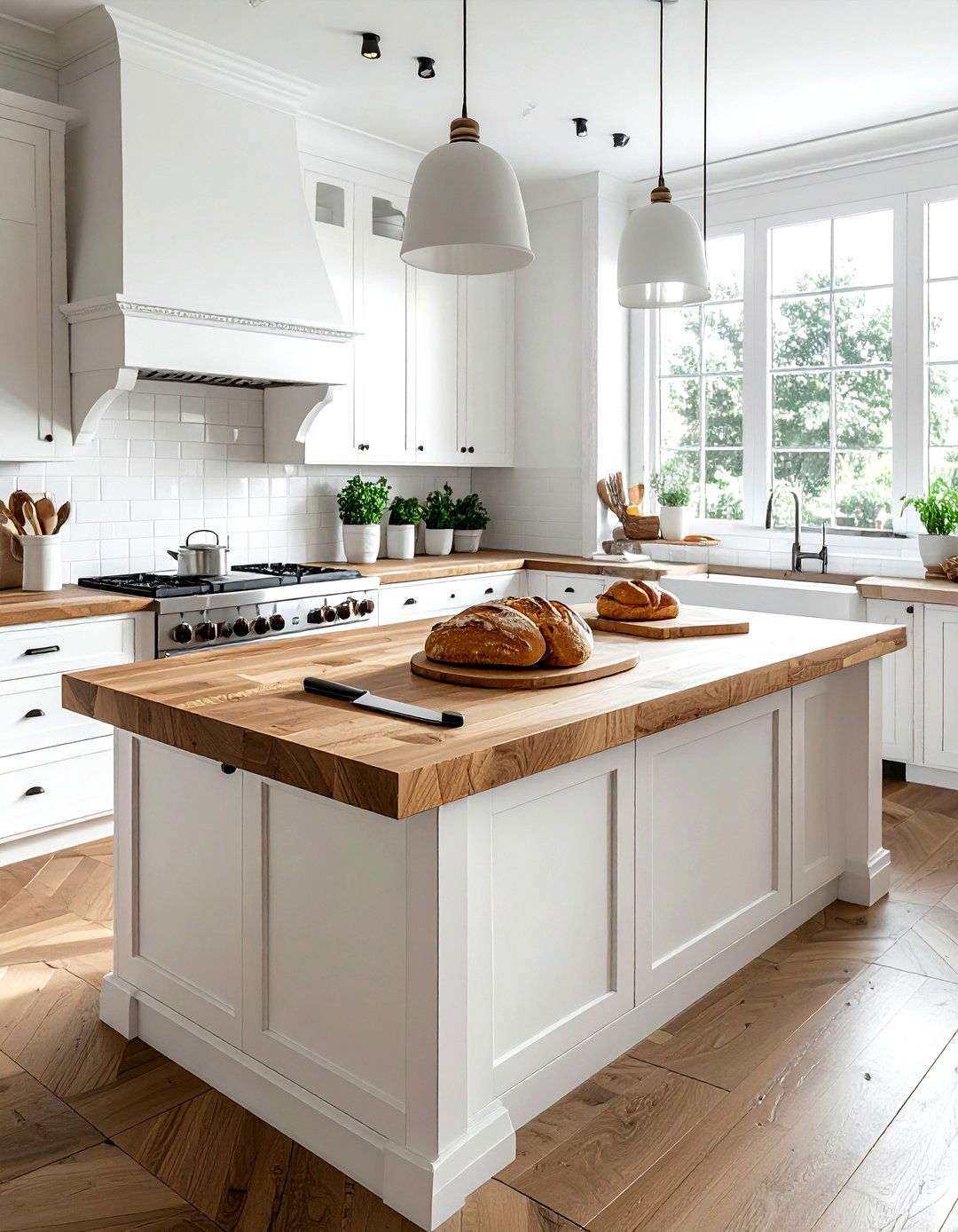 Butcher Block Countertop Island - 30 French country kitchen ideas