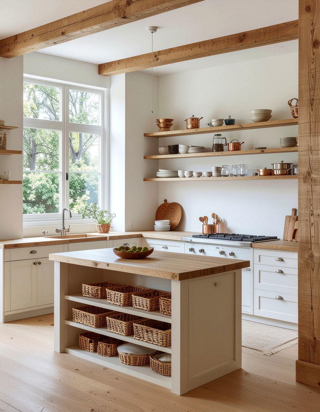 Butcher Block Countertop Kitchen - 30 panel-ready refrigerator kitchen ideas