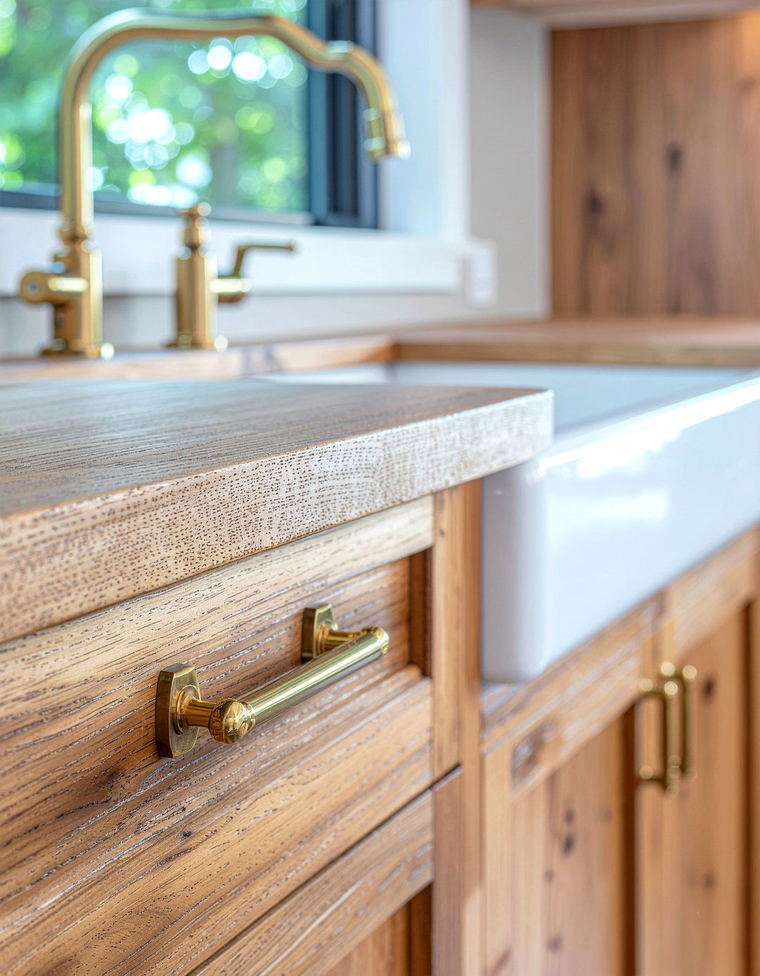 Butcher Block Countertop With Brass Hardware - 30 butcher block countertop kitchen ideas
