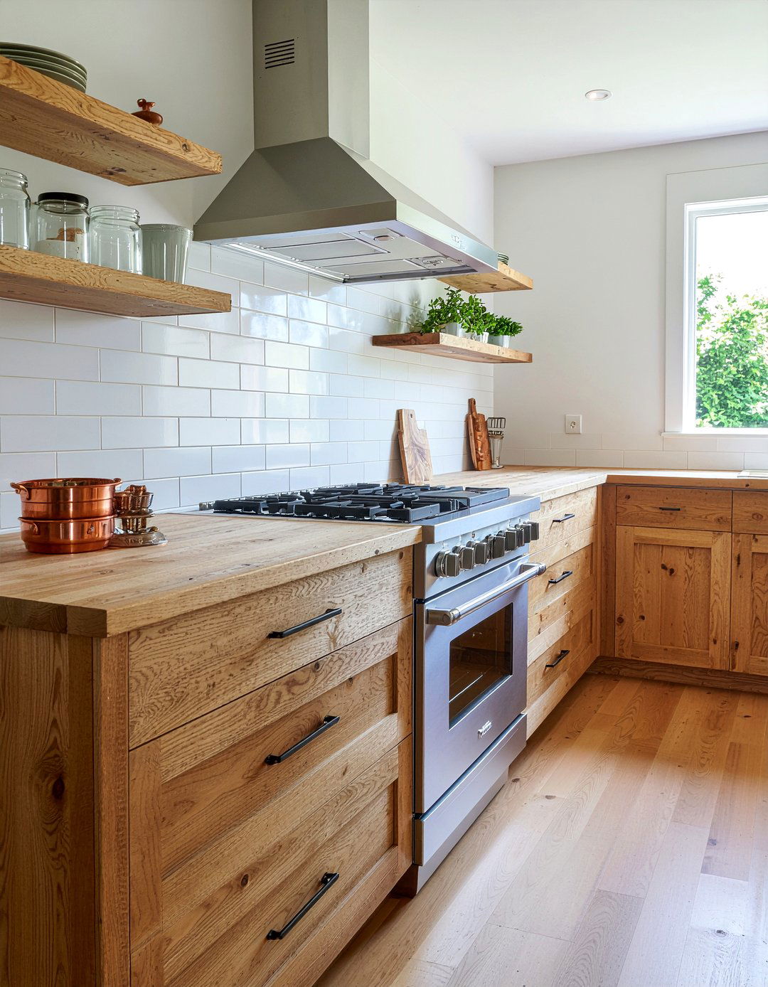 Butcher Block Countertops - 30 panel-ready dishwasher kitchen ideas