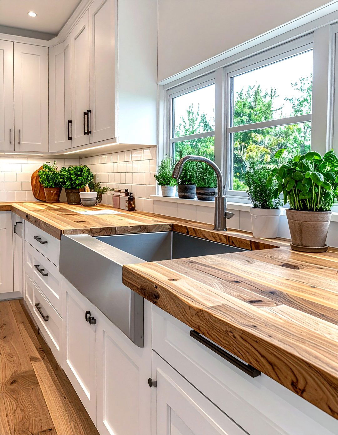 Butcher Block Countertops - 30 American country kitchen ideas