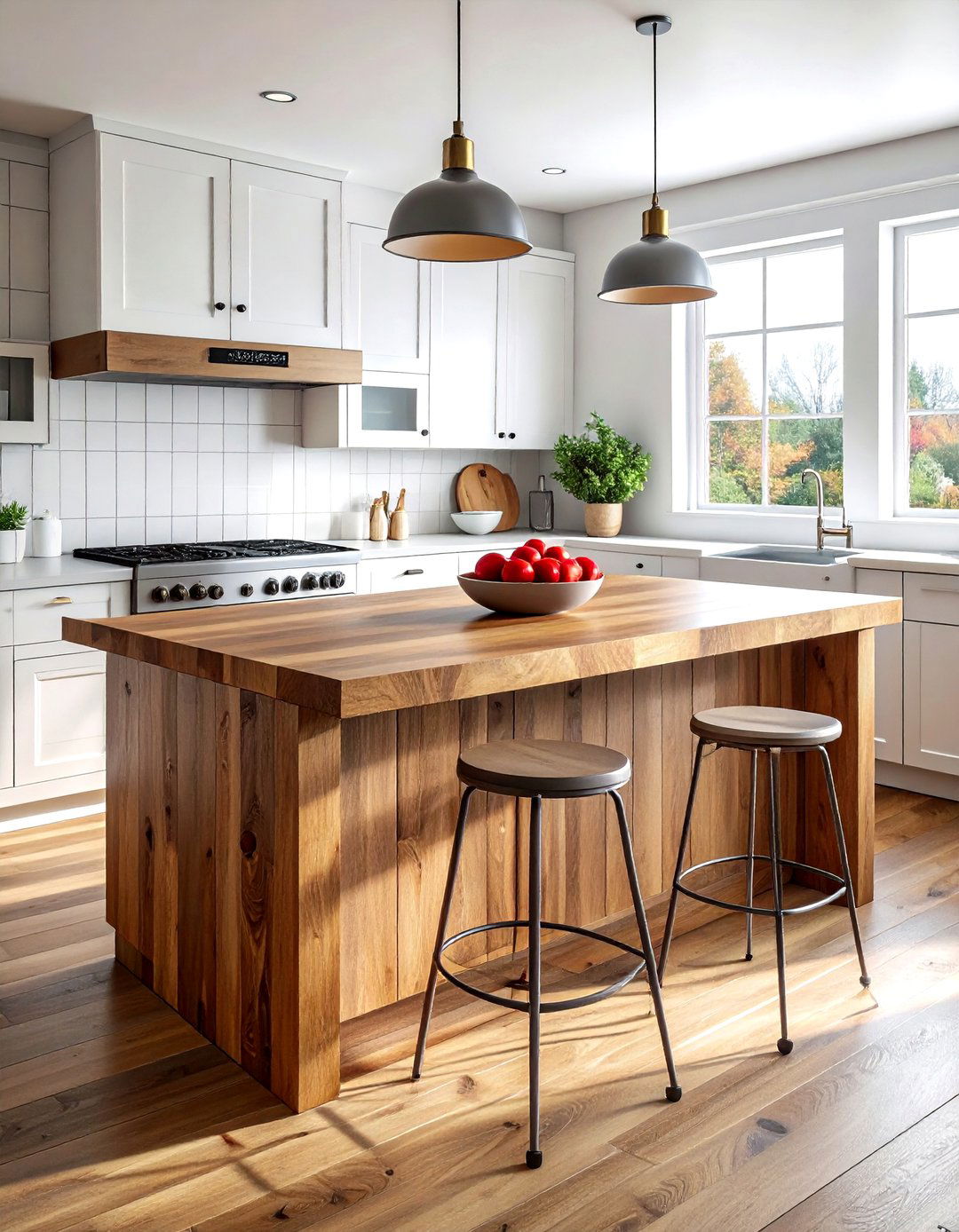 Butcher Block Island - 30 cheap kitchen ideas