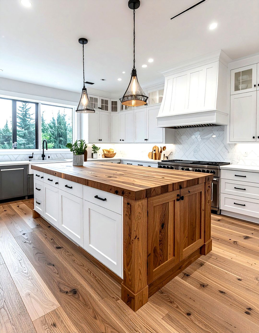 Butcher Block Island - 30 finished kitchen ideas