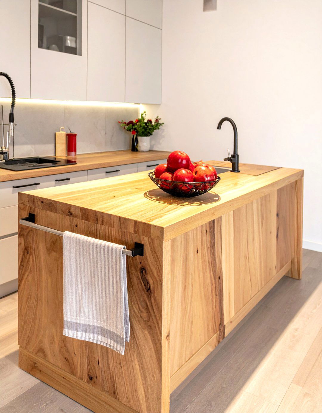 Butcher Block Kitchen Island - 30 temporary kitchen ideas