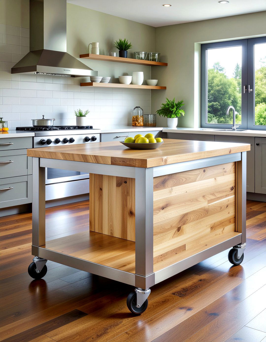 Butcher Block Kitchen Island On Wheels - 30 butcher block kitchen island ideas