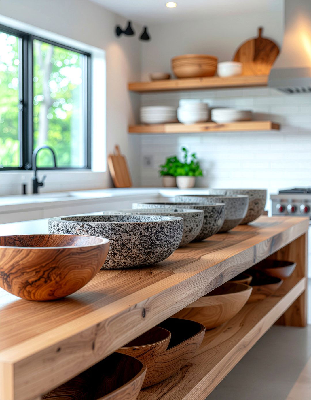 Butcher Block Kitchen Shelf - 30 kitchen shelf decor ideas