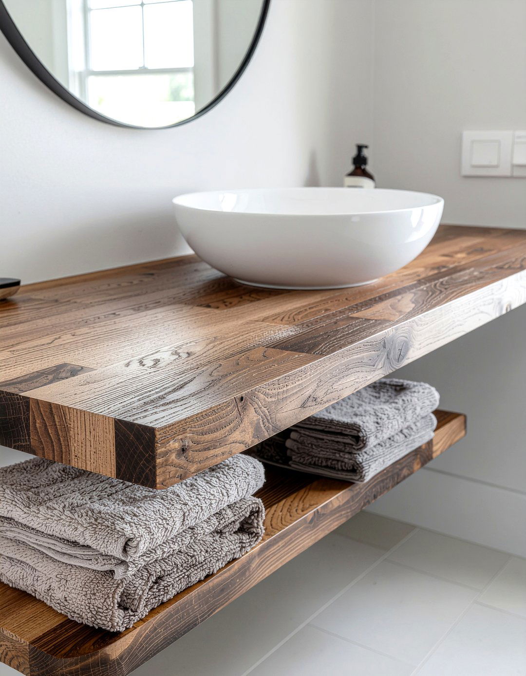 Butcher Block Laminate - 30 laminate bathroom countertop ideas