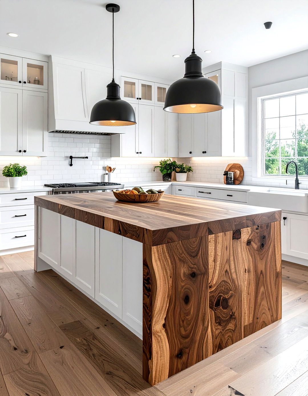 Butcher Block Surface - 30 balanced kitchen ideas