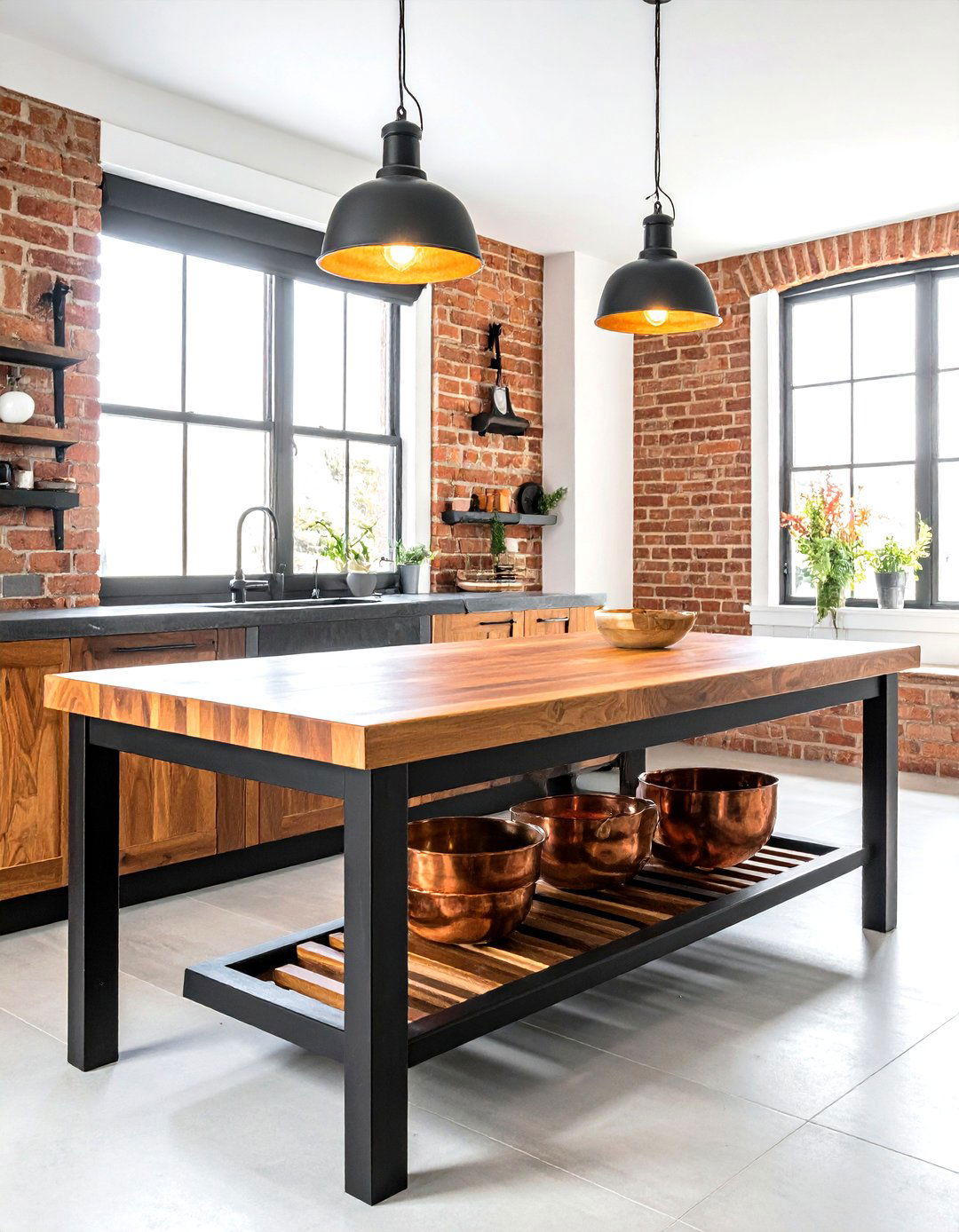 Butcher Block Table - 30 small kitchen island ideas