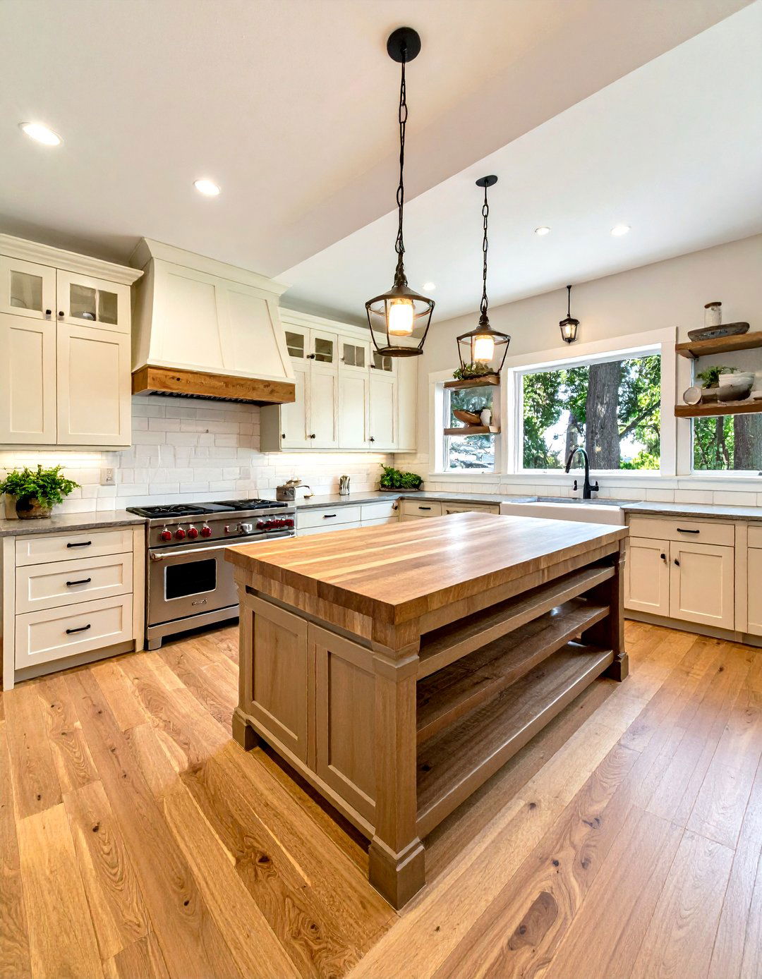Butcher block countertop - 30 kitchen countertop ideas