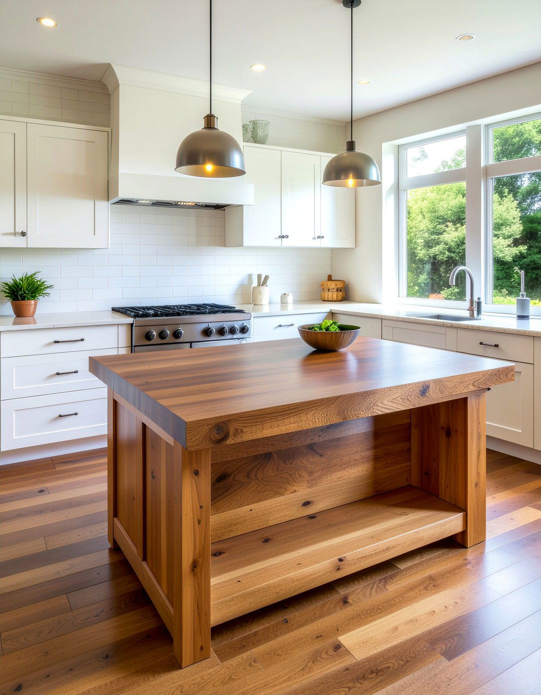 Butcher block countertop - 30 kitchen feature ideas