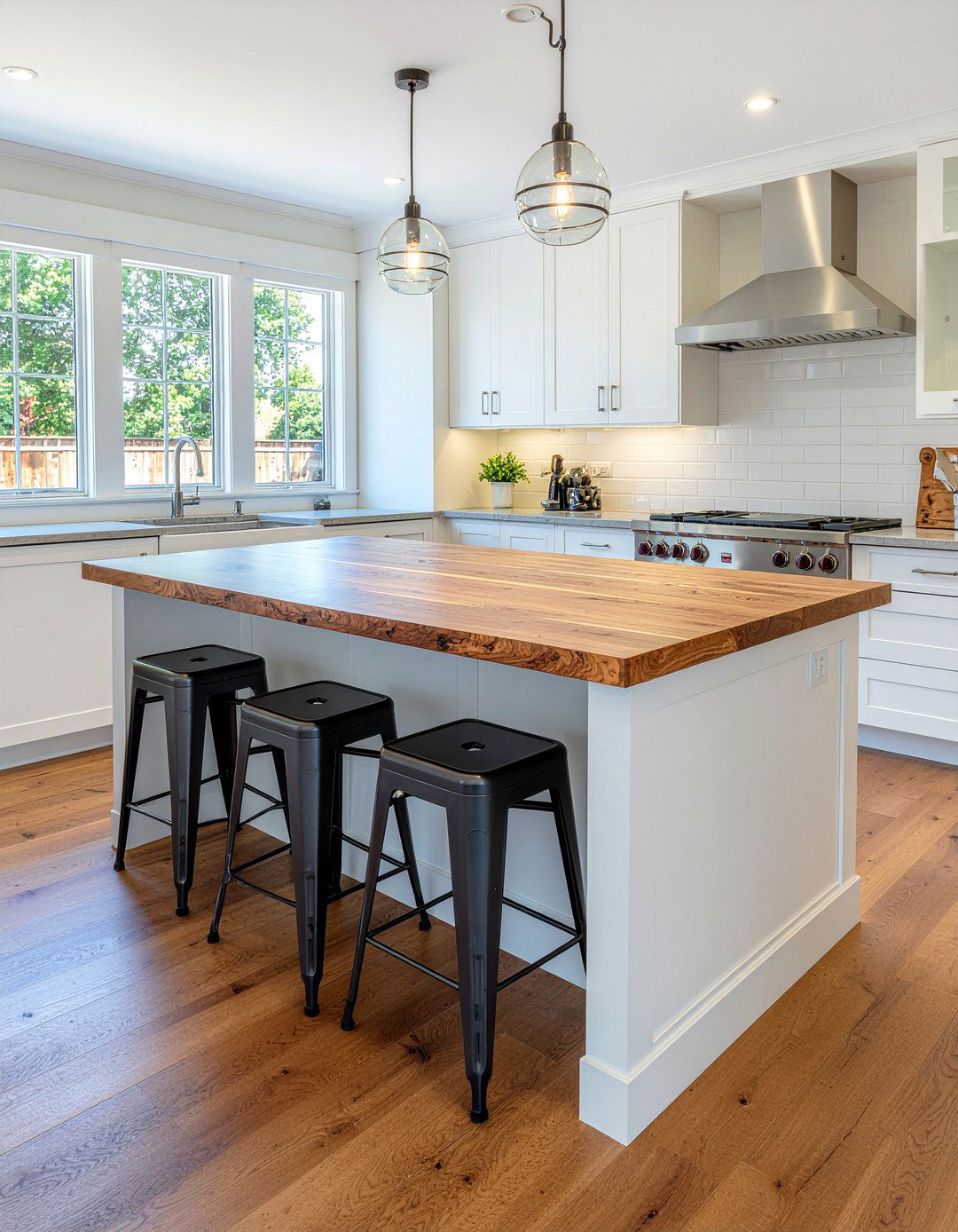 Butcher block countertop - 30 kitchen visual interest ideas