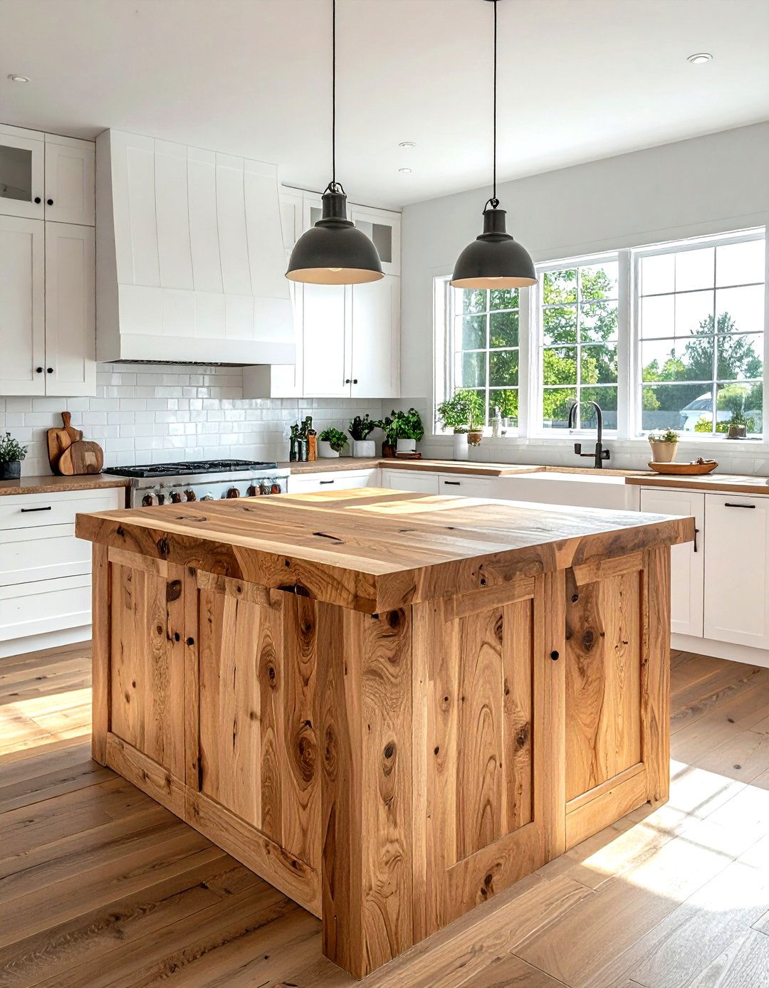 Butcher block countertop - 30 condo kitchen ideas