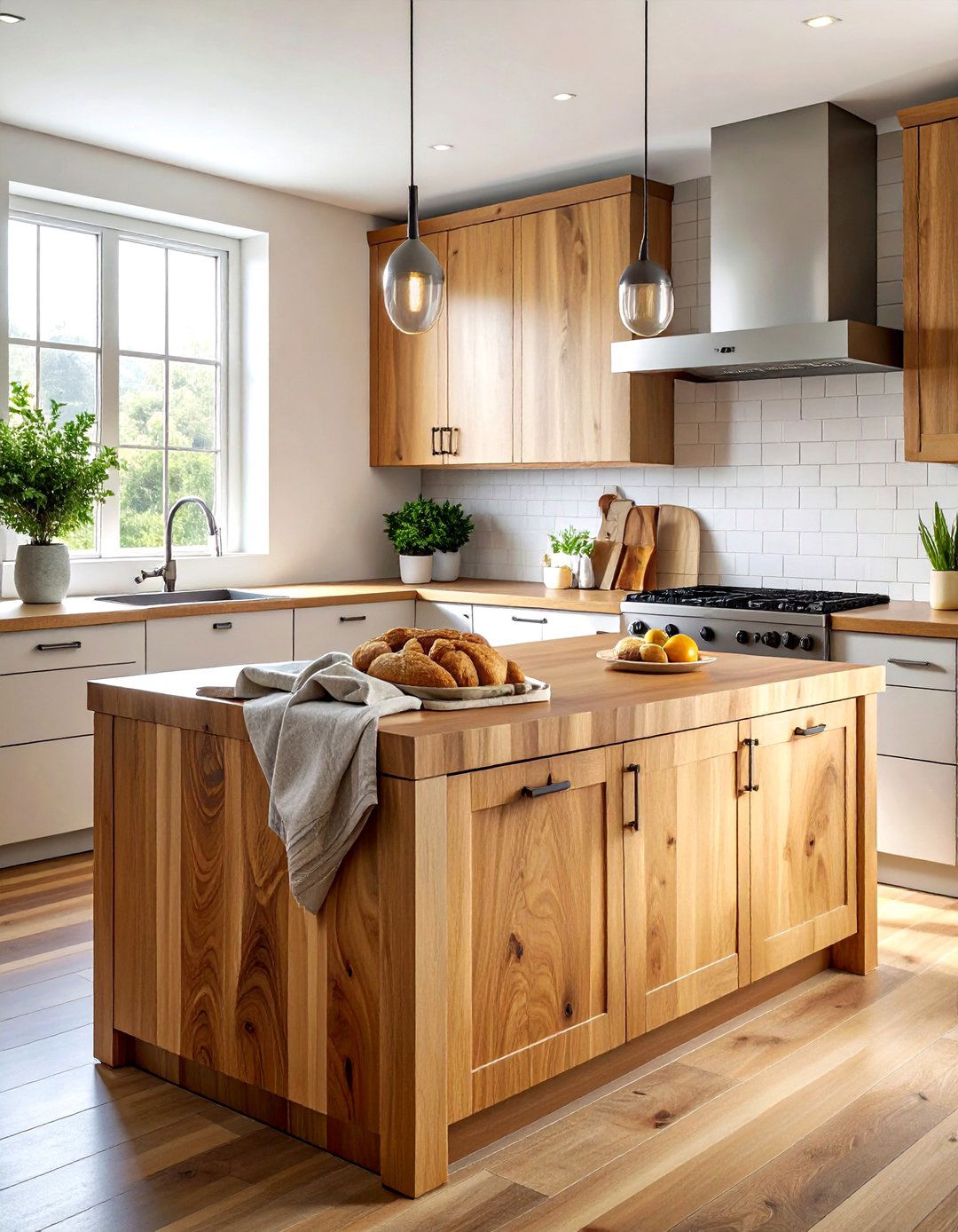 Butcher block countertop - 30 DIY kitchen ideas