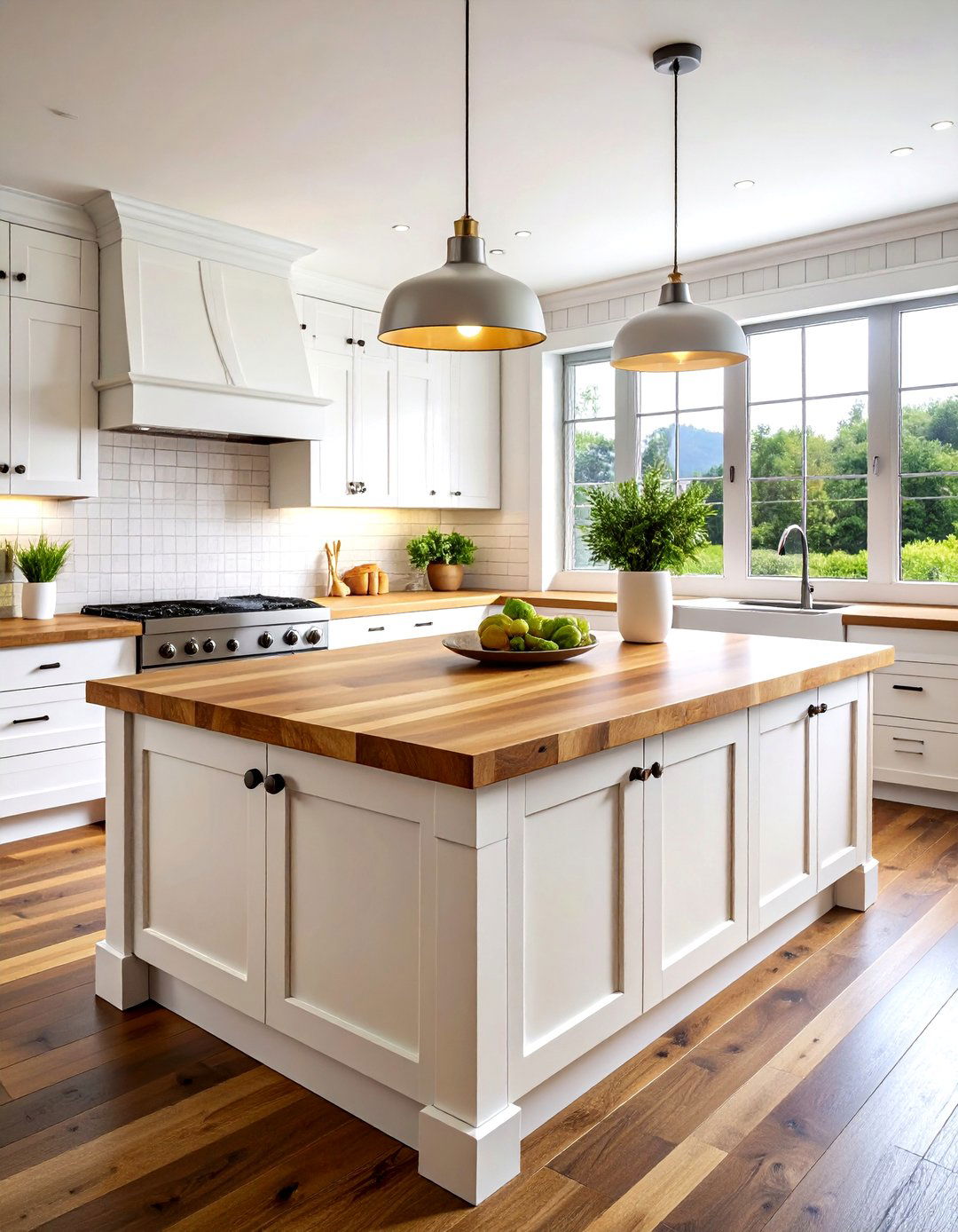 Butcher block countertops - 30 rustic farmhouse kitchen ideas