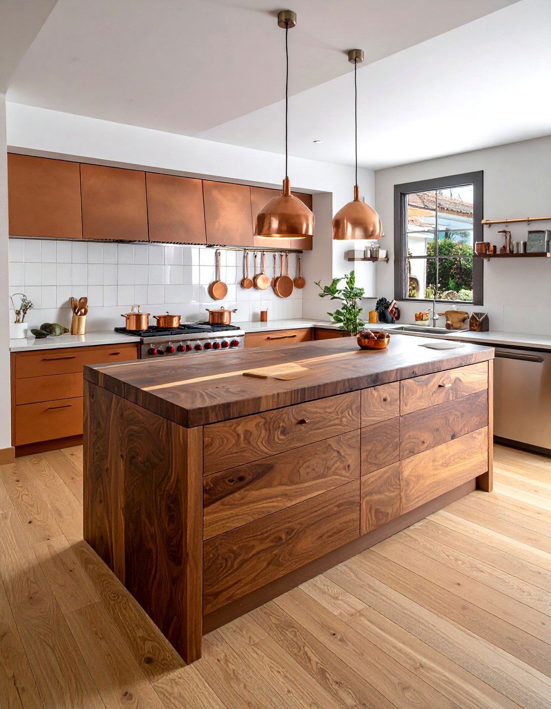 Butcher block island - 30 textured kitchen ideas