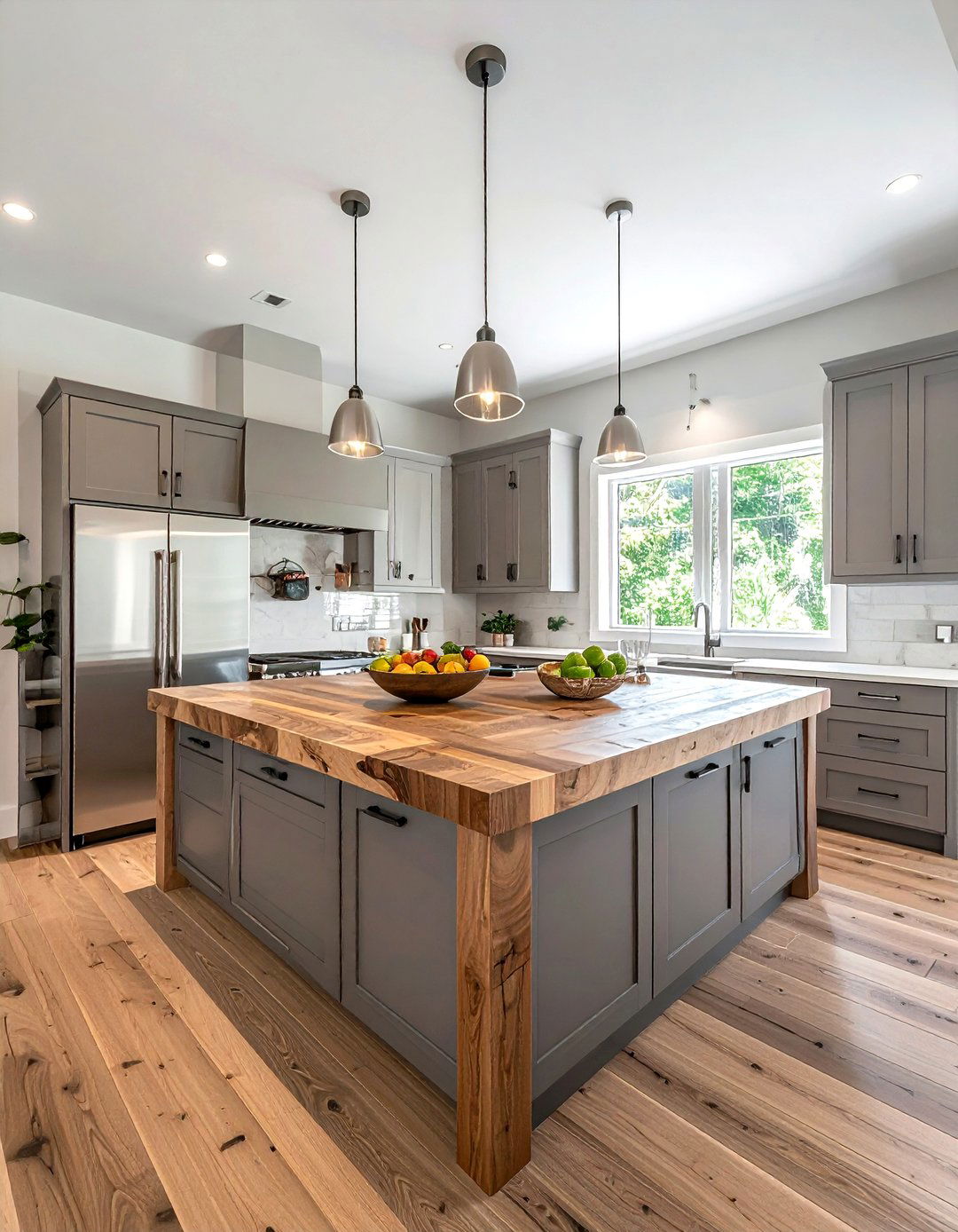 Butcher block island kitchen - 30 rustic kitchen ideas