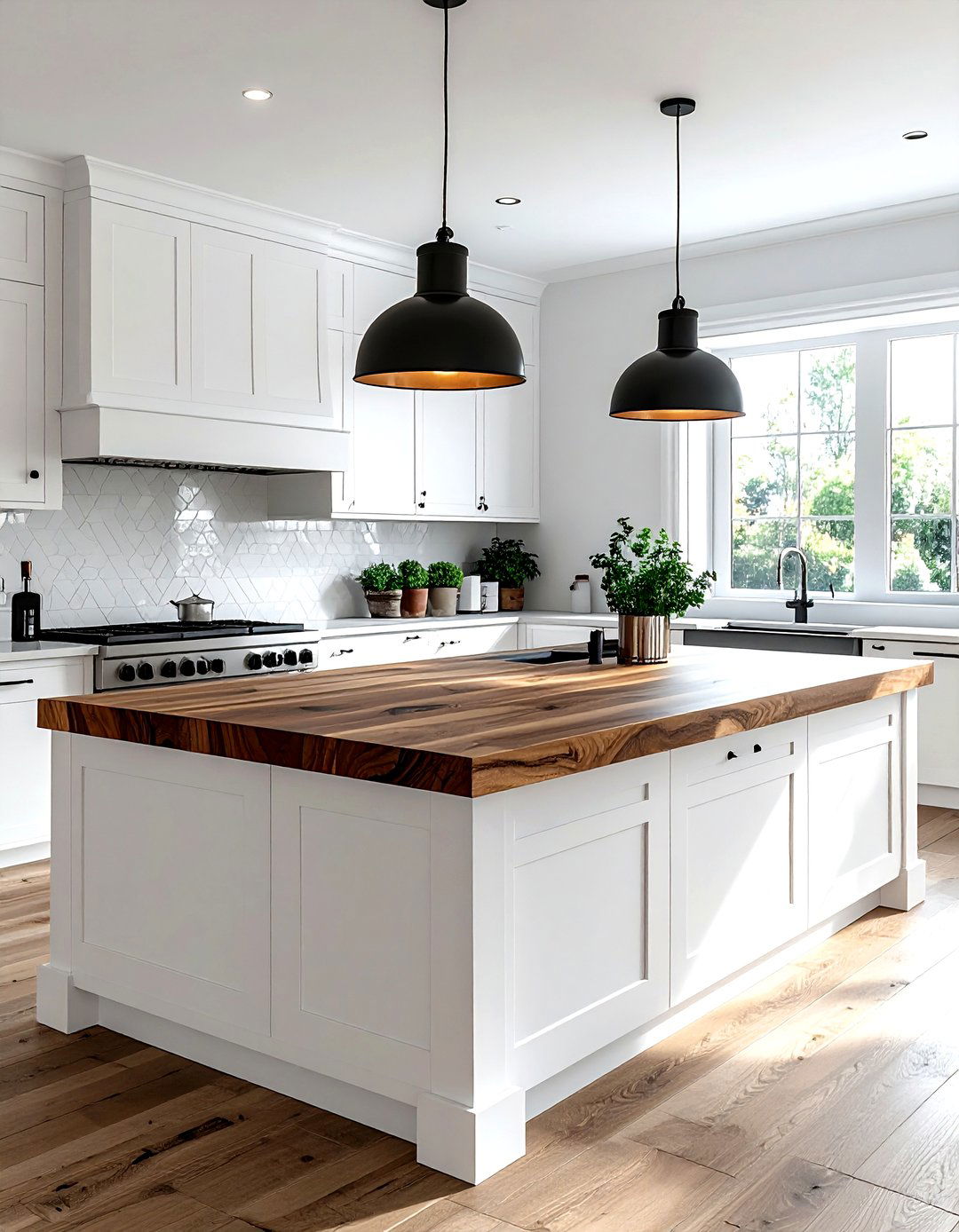 Butcher block island top - 30 Property Brothers kitchen ideas