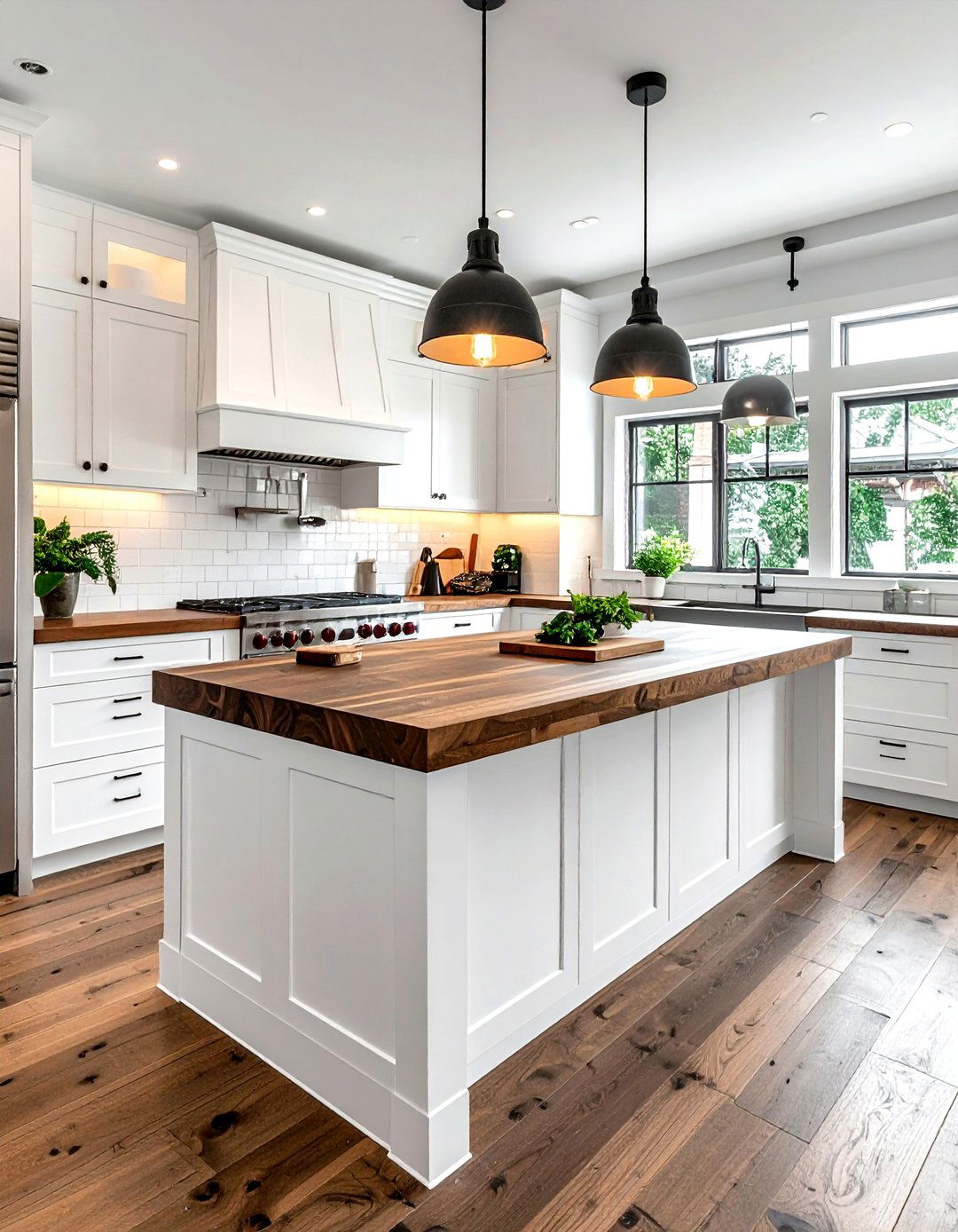 Butcher block kitchen island - 30 natural wood kitchen ideas