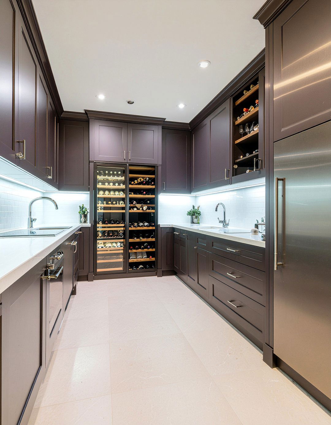 Butler pantry layout - 30 kitchen remodel ideas