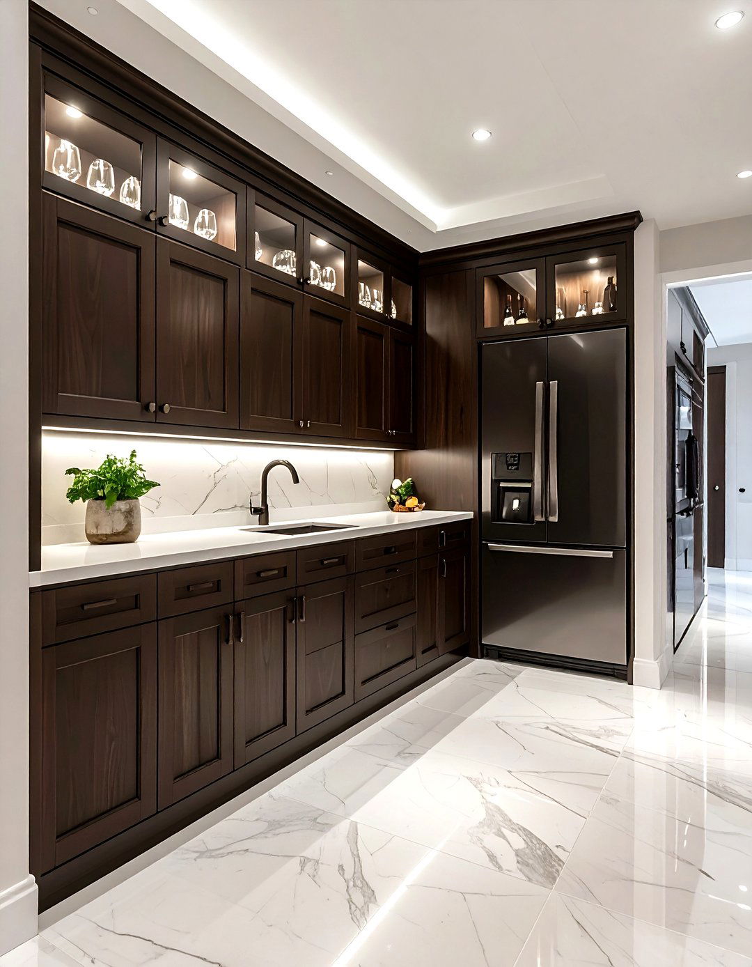 Butler pantry with cabinets - 30 spec home kitchen ideas