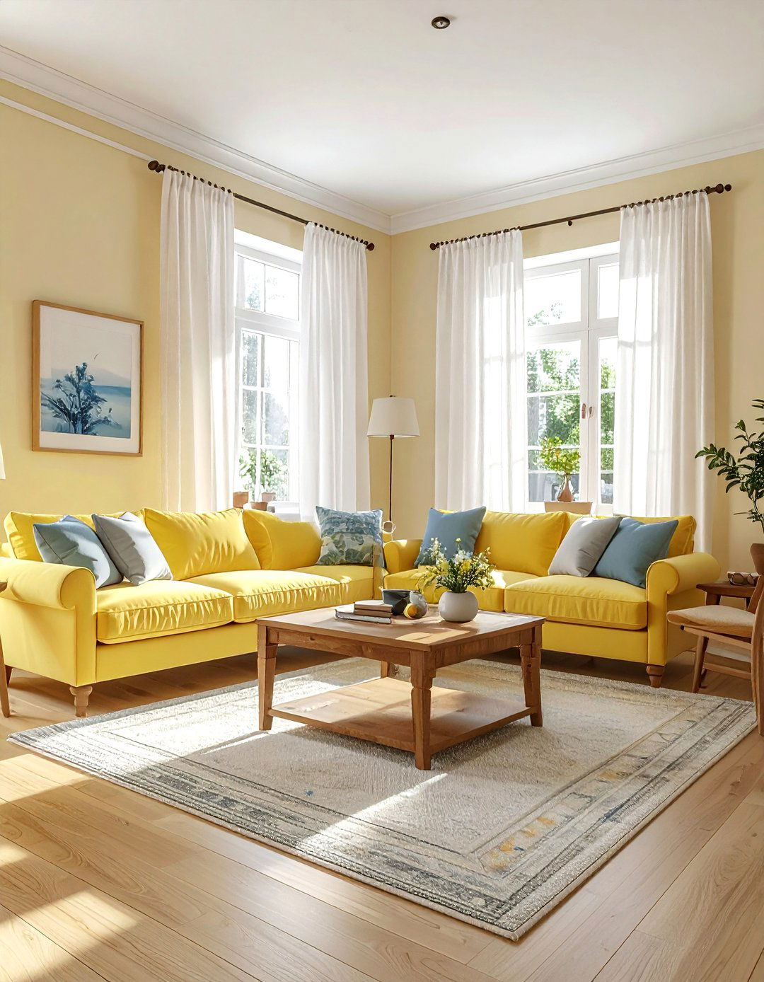 Butter Yellow Living Room - 30 living room paint color ideas