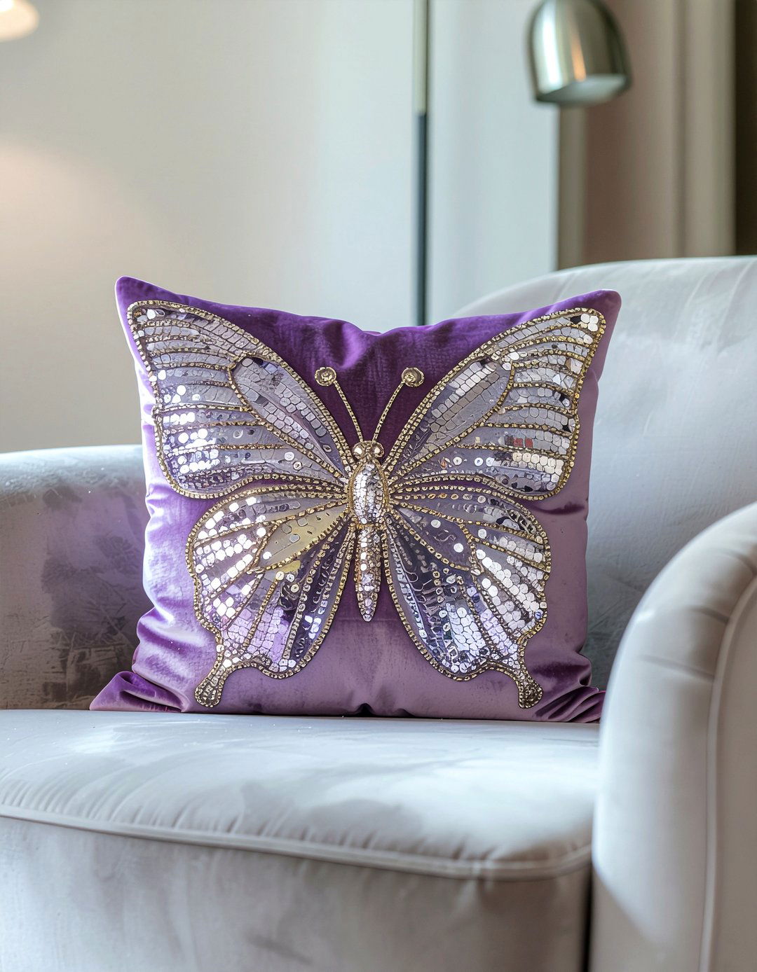 Butterfly Accent Pillow - 30 butterfly bedroom ideas