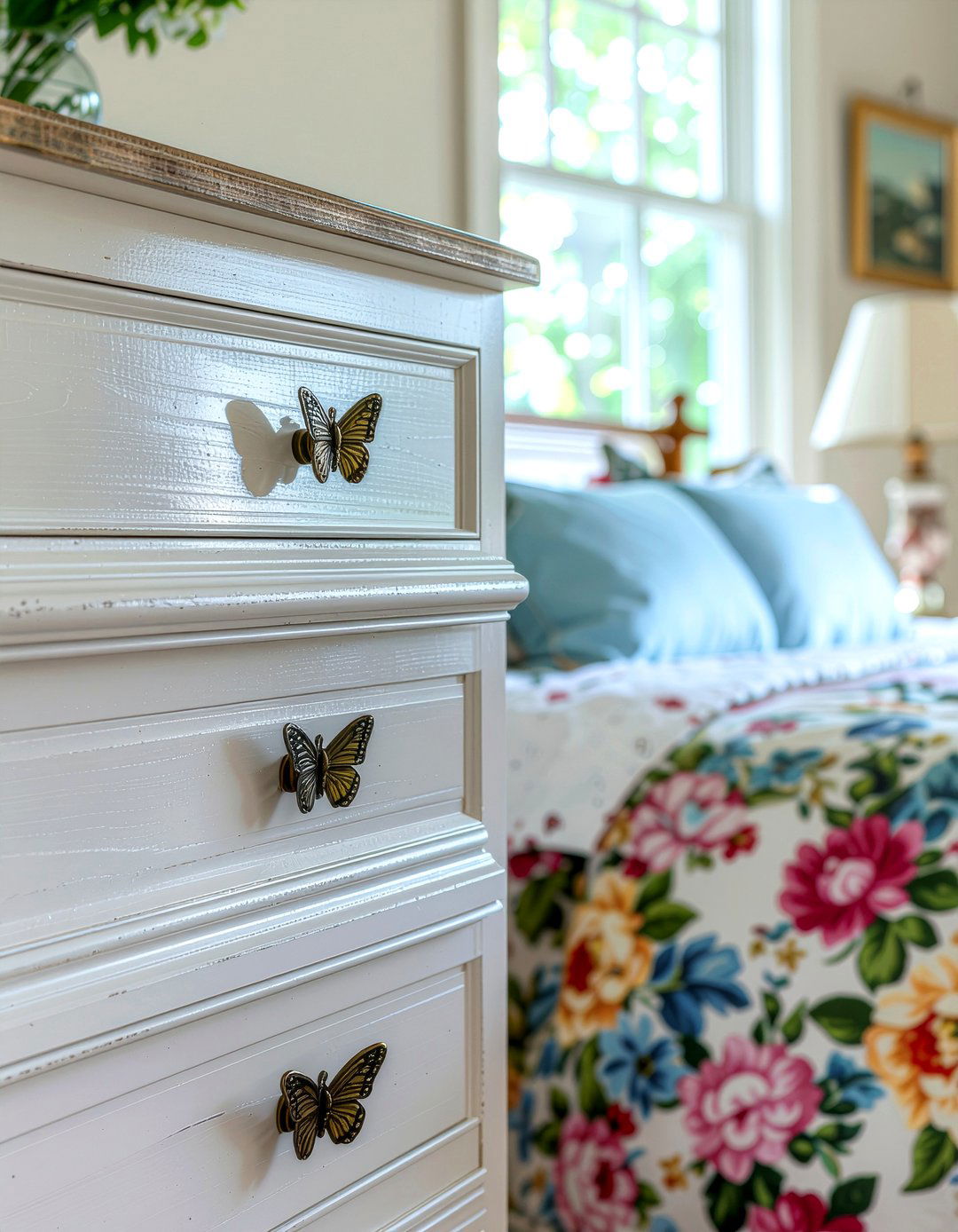 Butterfly Cabinet Knob - 30 butterfly bedroom ideas