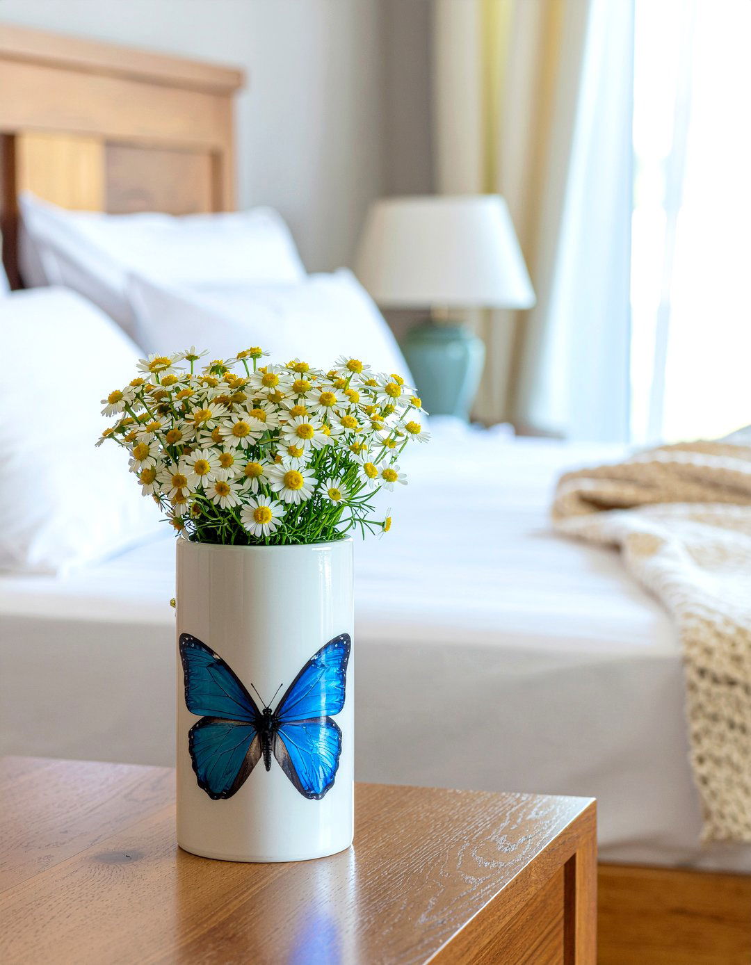 Butterfly Ceramic Vase - 30 butterfly bedroom ideas