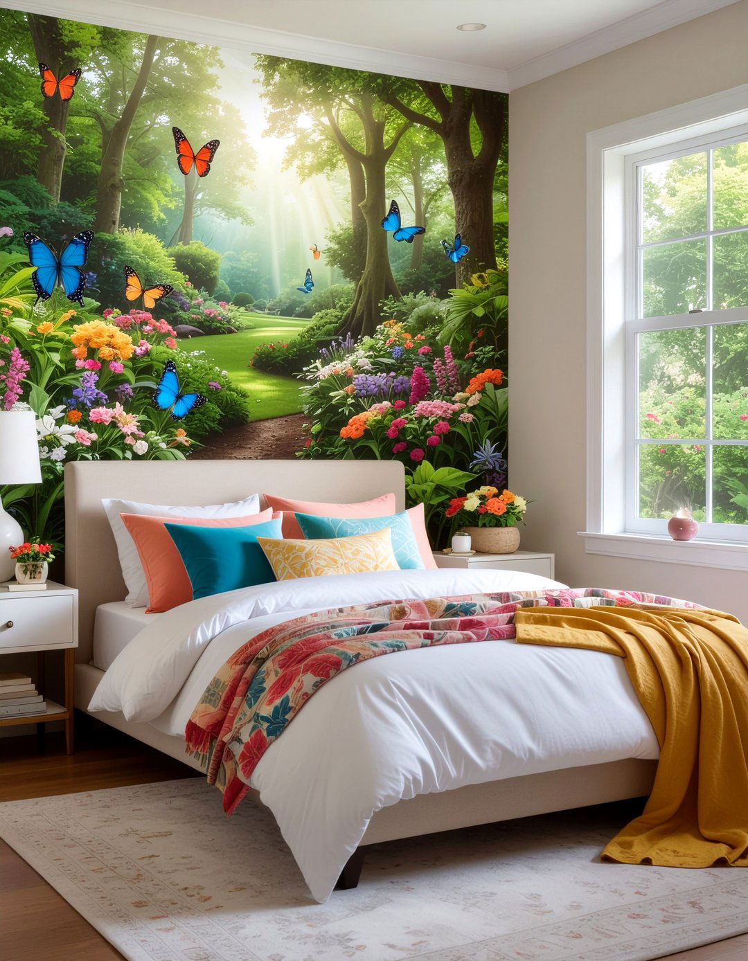 Butterfly Garden Bedroom - 30 garden themed bedroom ideas
