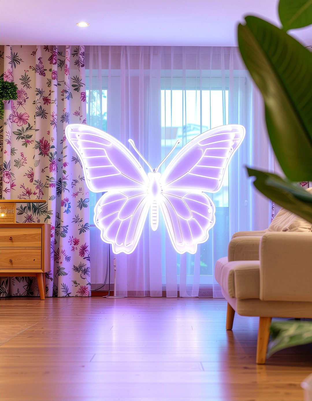 Butterfly Neon Sign - 30 living room neon signs