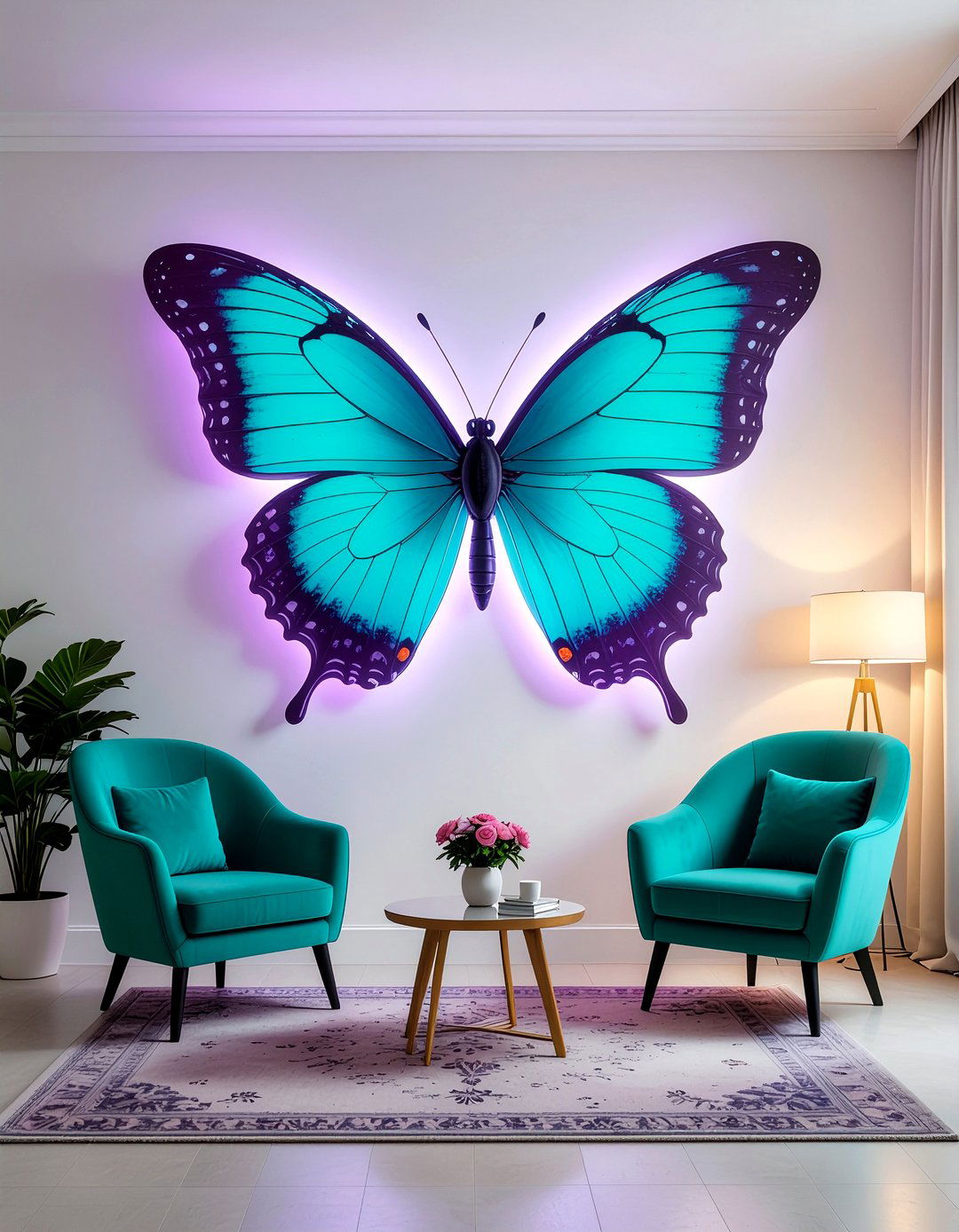 Butterfly Neon Wall Decor - 30 living room led signs
