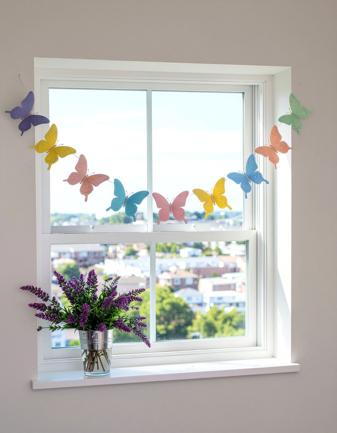 Butterfly Paper Garland - 30 butterfly bedroom ideas
