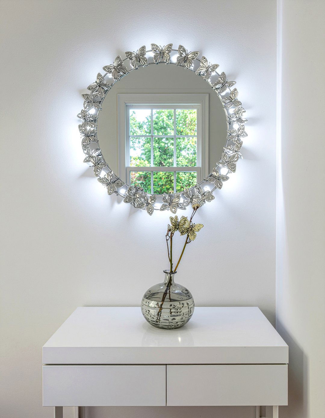 Butterfly Wall Mirror - 30 butterfly bedroom ideas