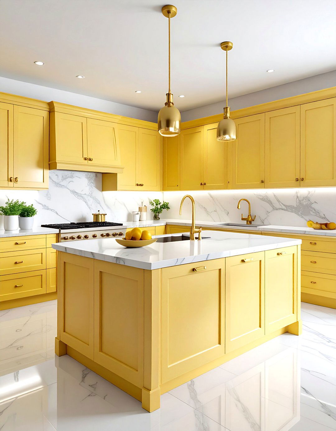 Buttery Yellow Kitchen - 30 starter home decor ideas