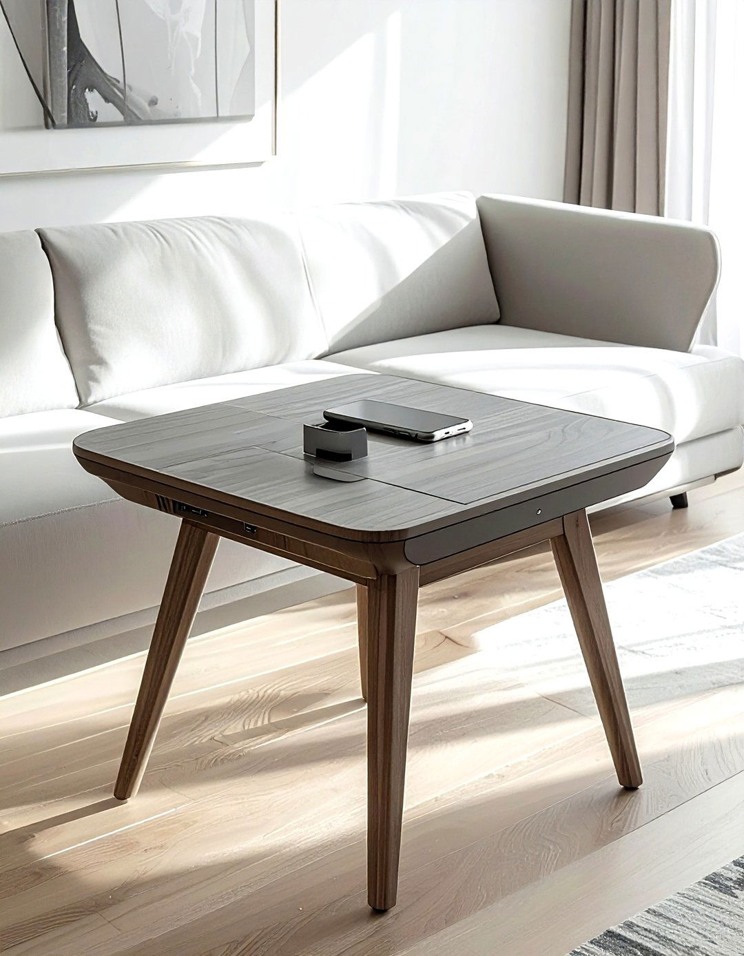 C Table With Charging Station - 30 living room C-table ideas