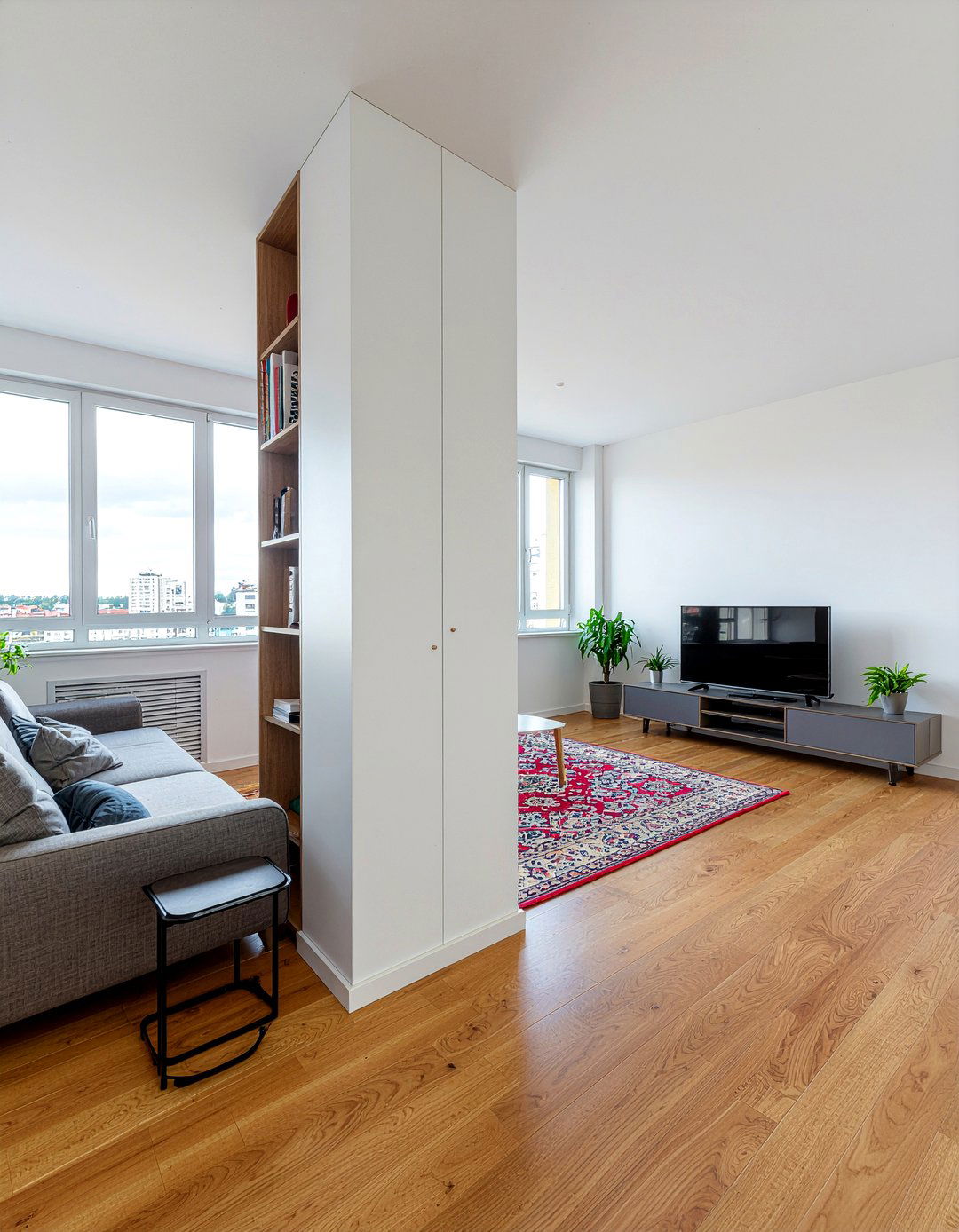 Cabinet Column - 30 living room column ideas