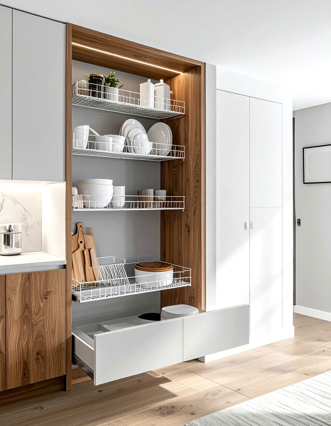 Cabinet Door Rack - 30 utensil storage kitchen ideas