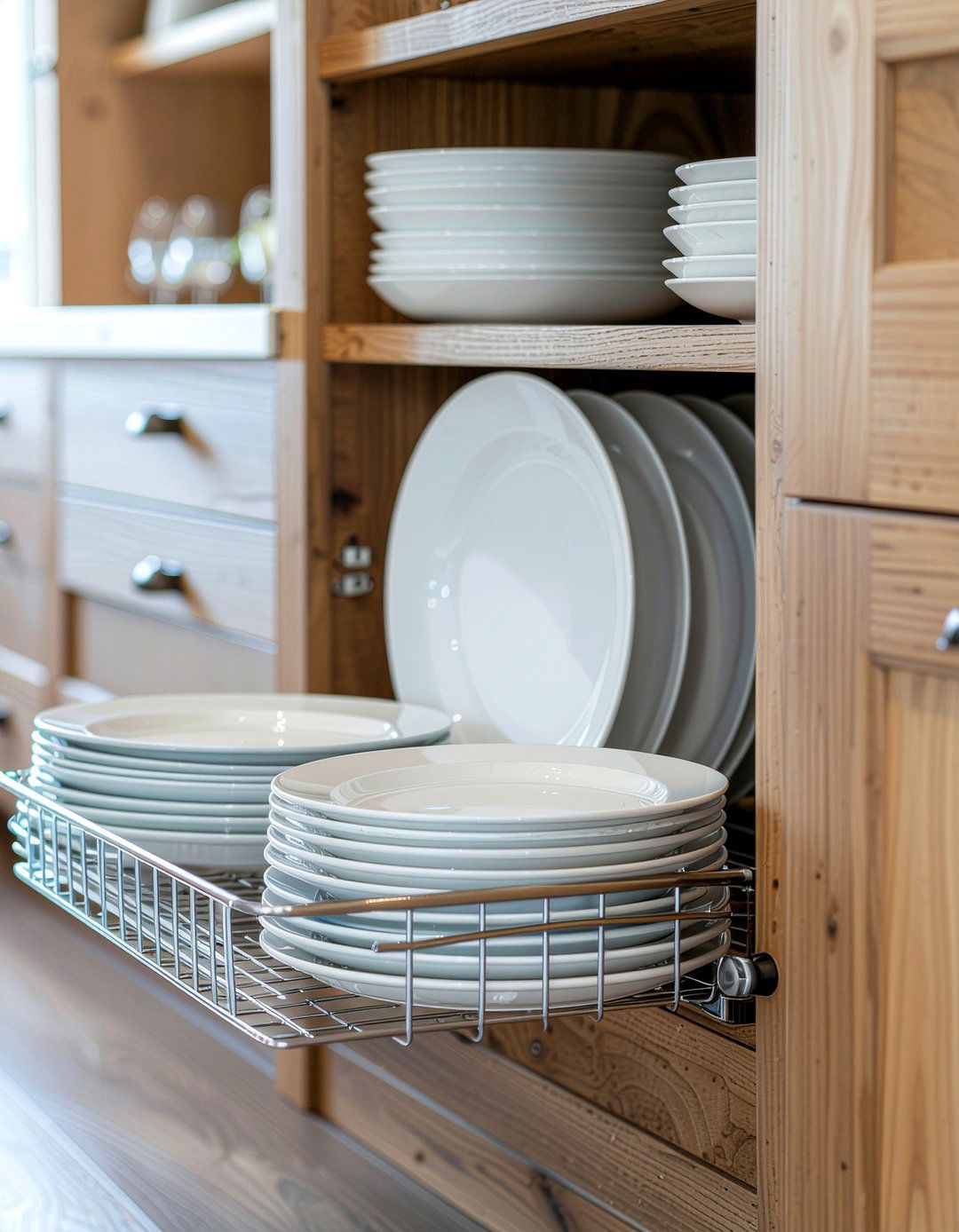 Cabinet Pull Out - 30 dining room organization ideas