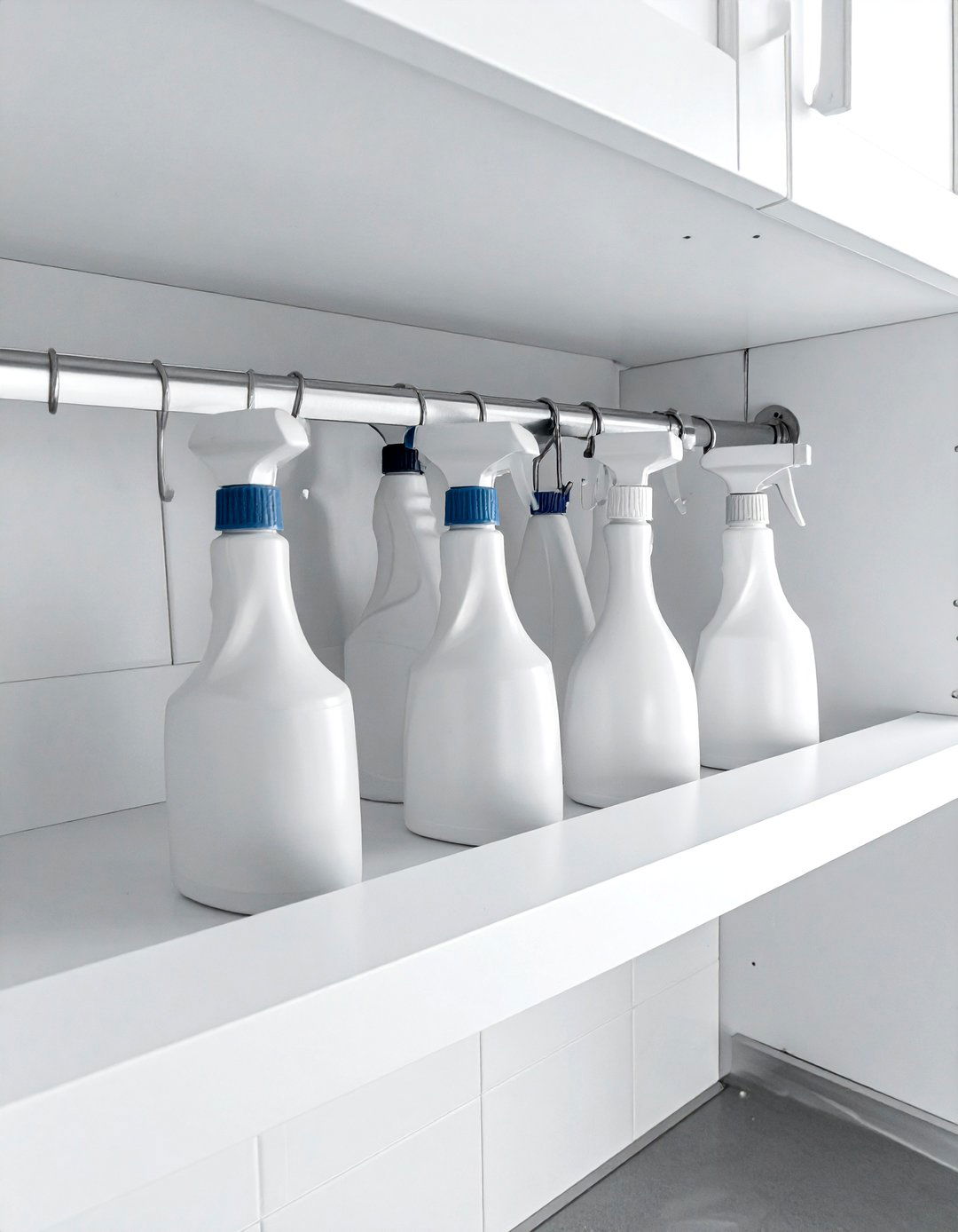 Cabinet Tension Rod - 30 bathroom unconventional storage ideas