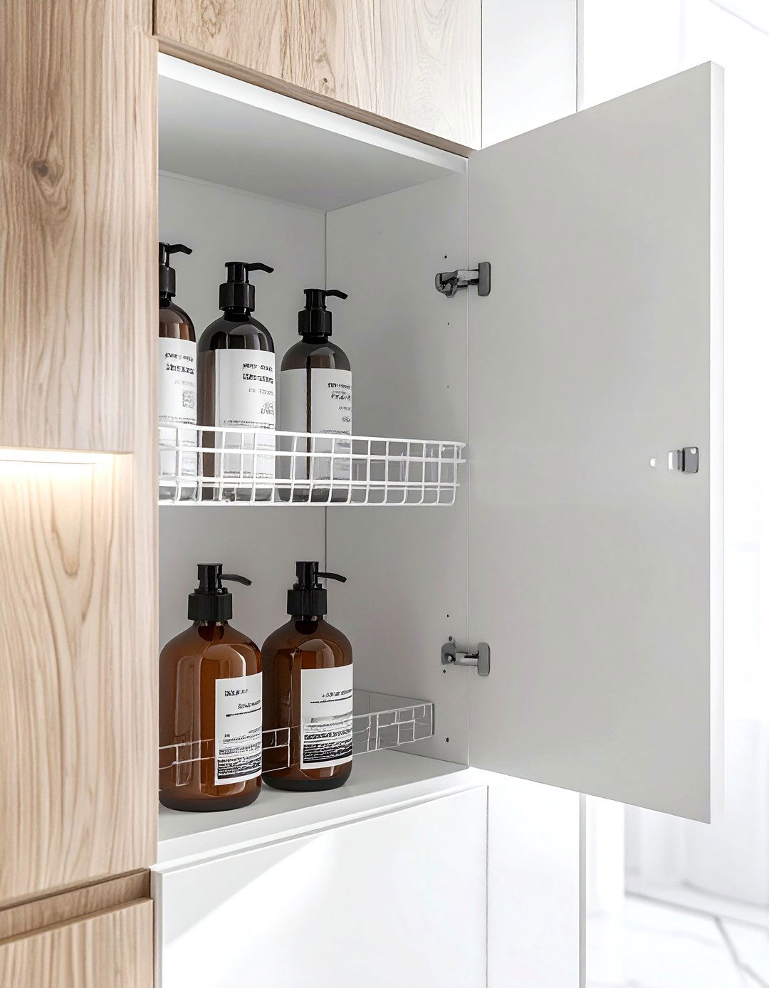 Cabinet door organizer - 30 bathroom storage hacks