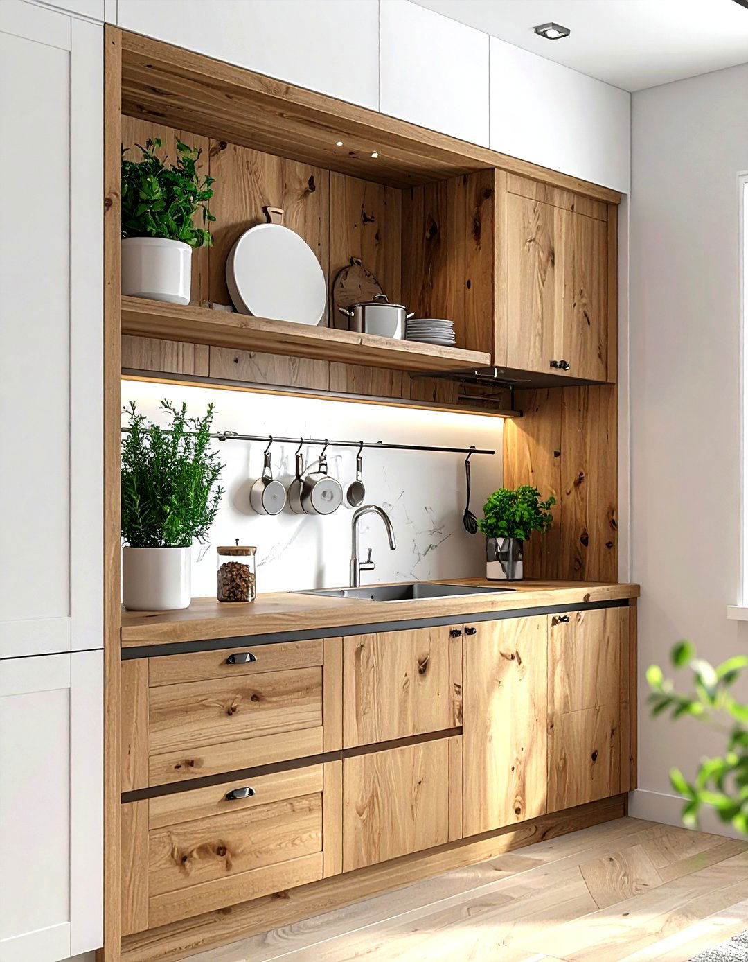 Cabinet door pot rack - 30 kitchen pot rack ideas