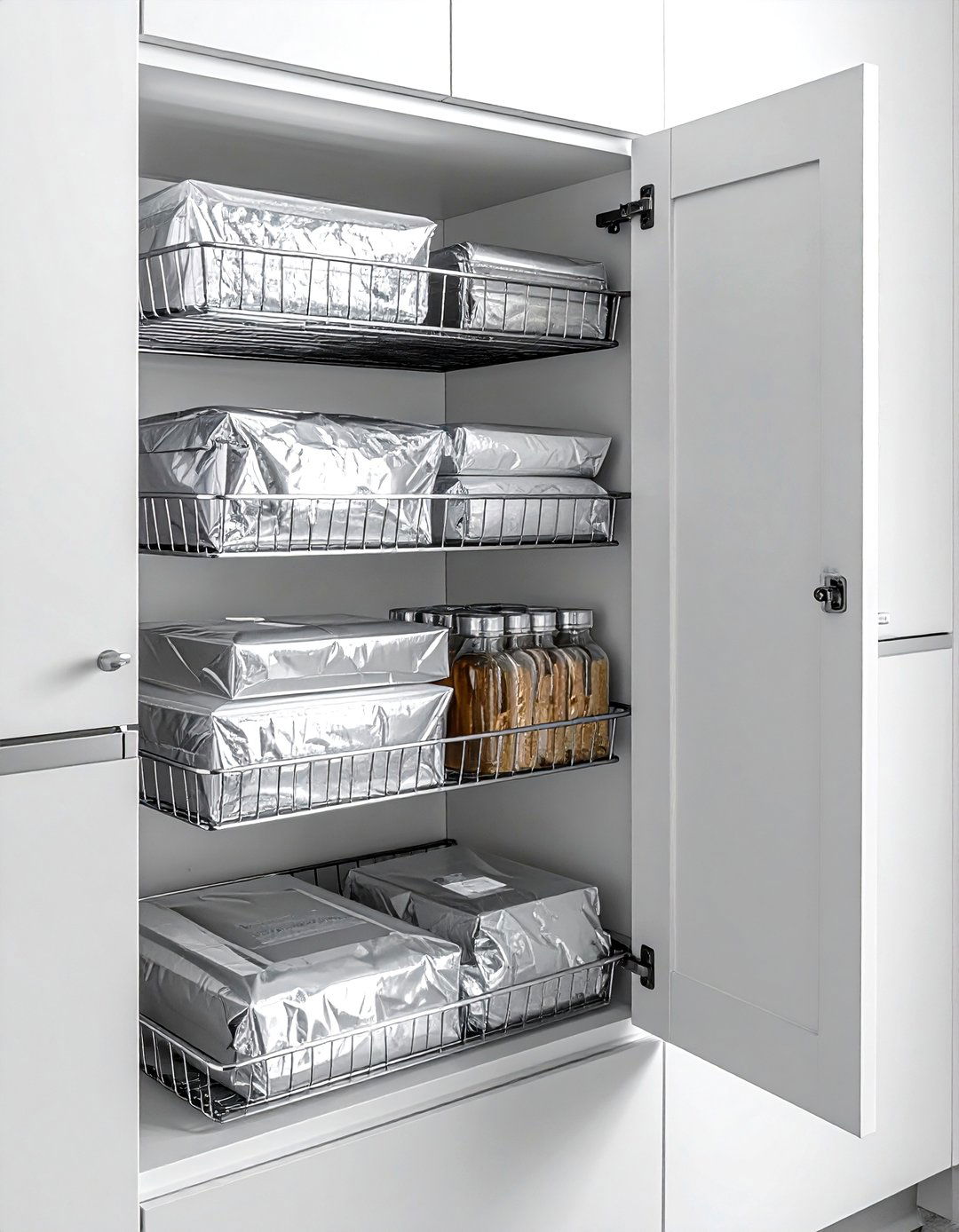 Cabinet door rack - 30 kitchen hidden storage ideas