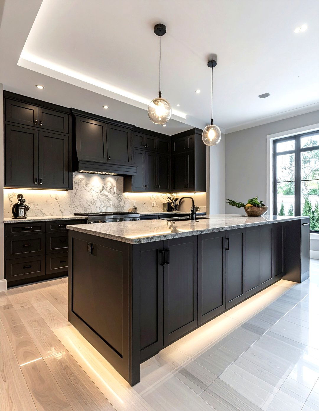 Cabinet puck light - 30 kitchen ambient lighting ideas