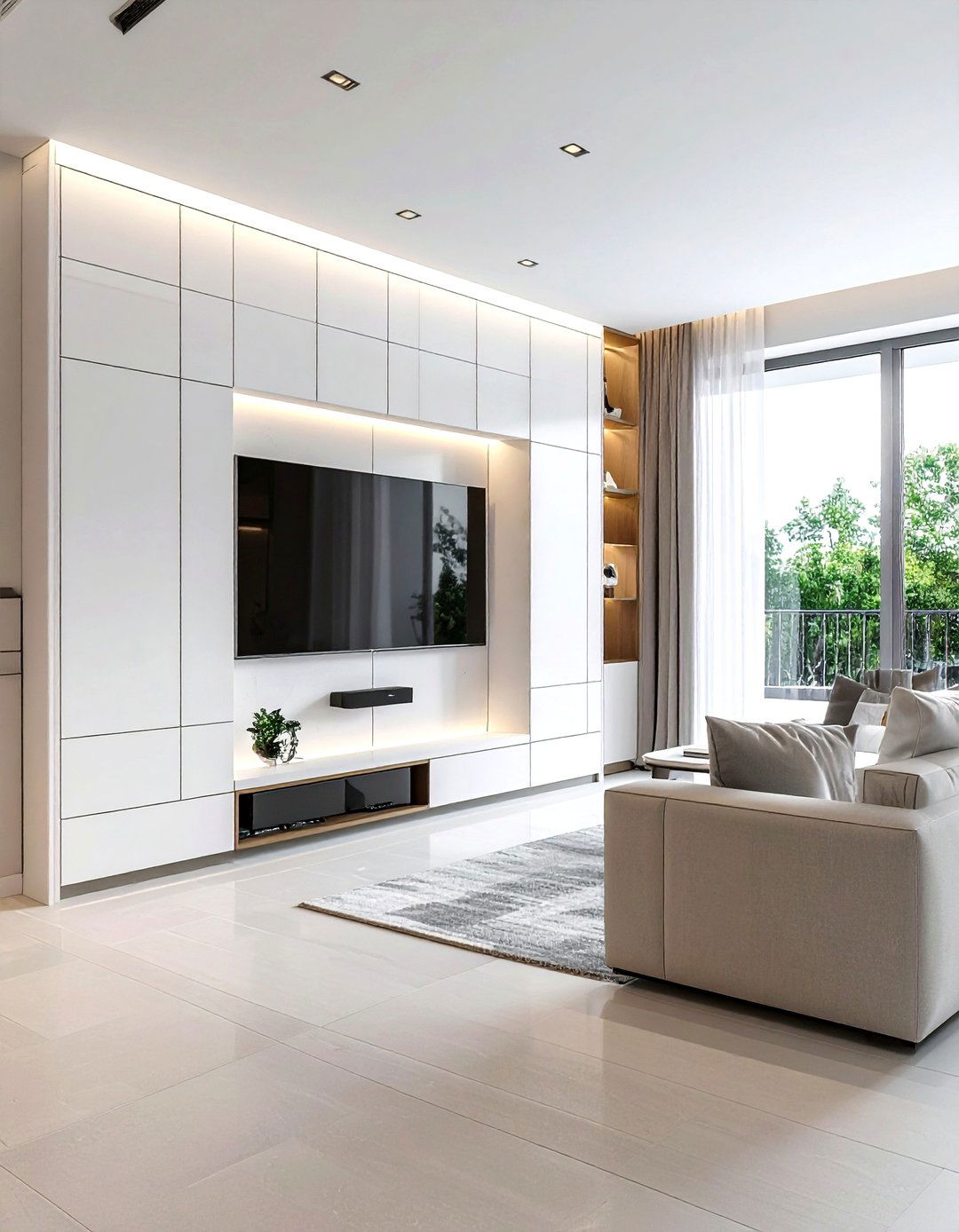 Cabinet wall unit - 30 living room wall storage ideas