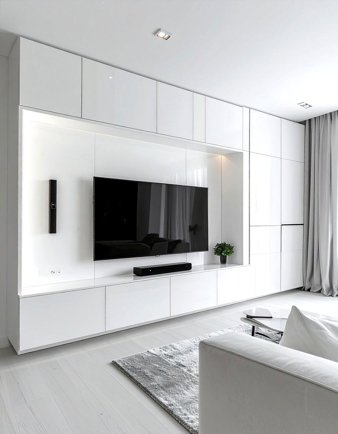 Cabinets above tv - 30 living room overhead storage ideas