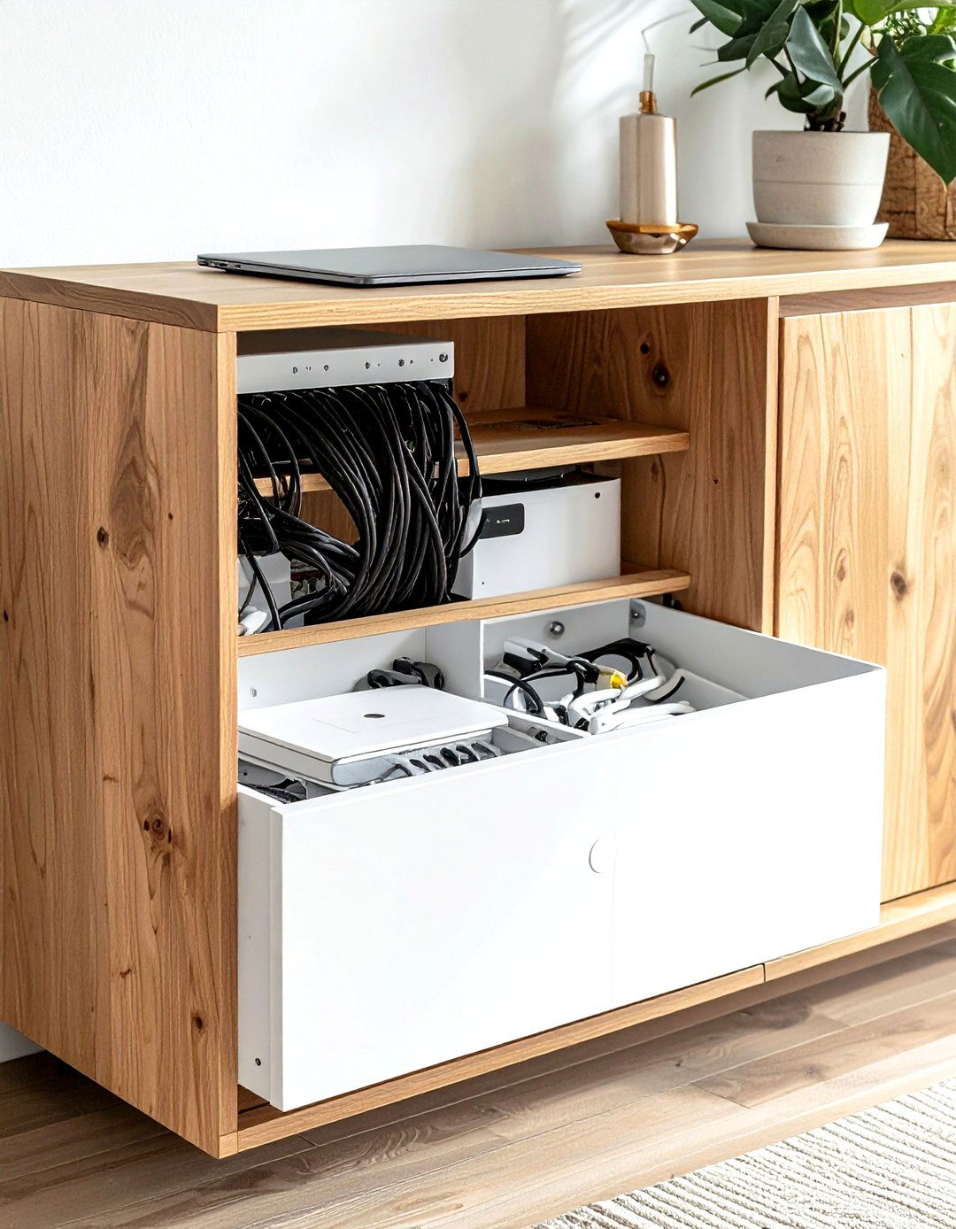 Cable Management Box - 30 living room organization hacks